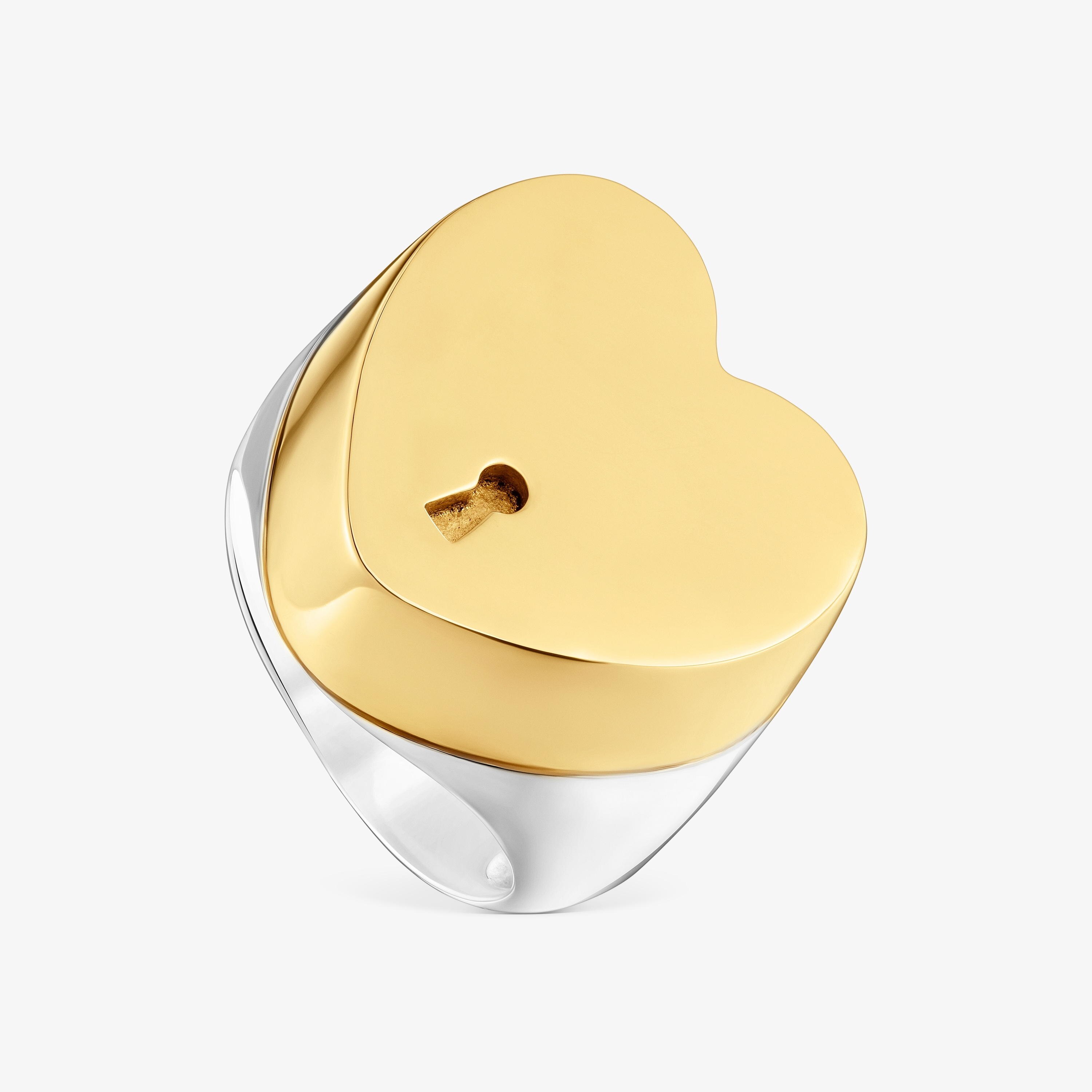 Two-tone heart motif Signet ring TOUS Unlock