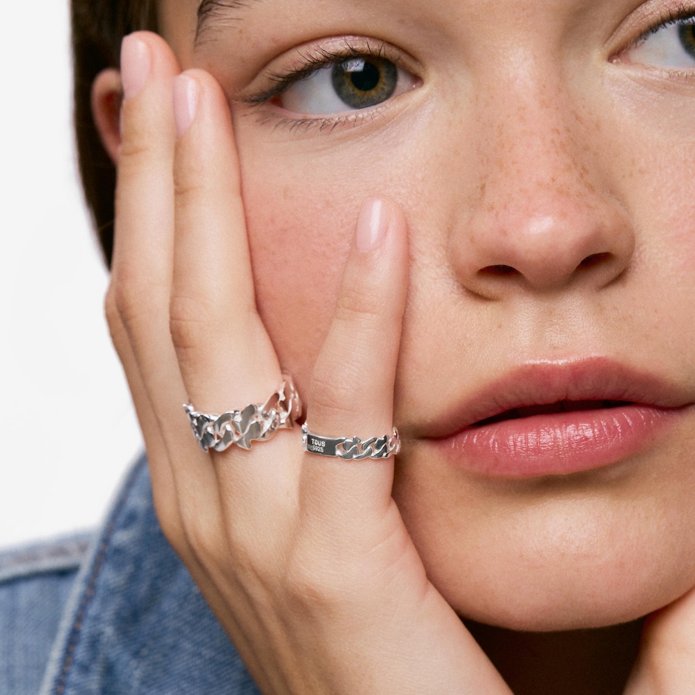 9&nbsp;mm silver Ring TOUS Bear&rsquo;s Chain