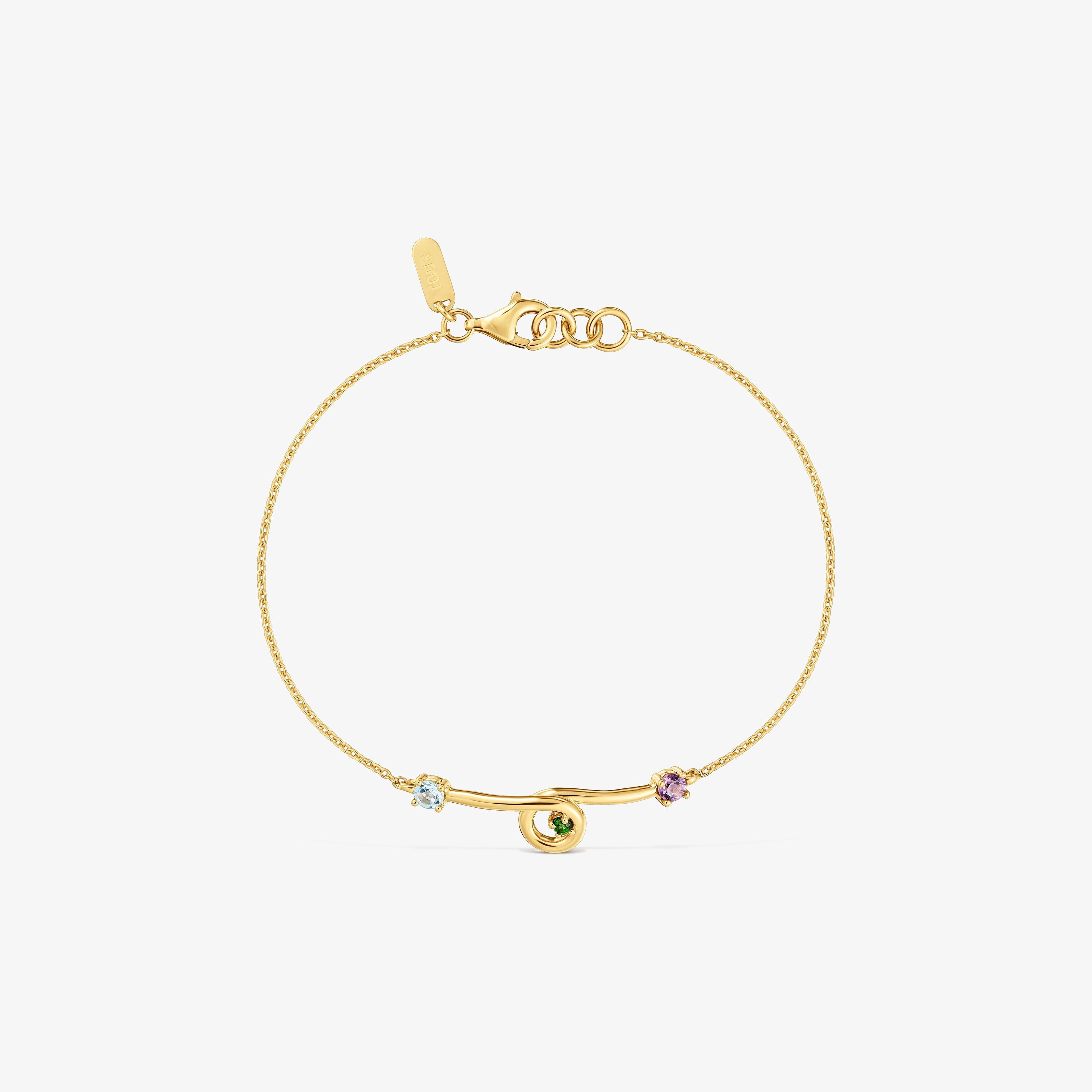 Chain Bracelet with 18kt gold vermeil and gemstones TOUS Lio 
