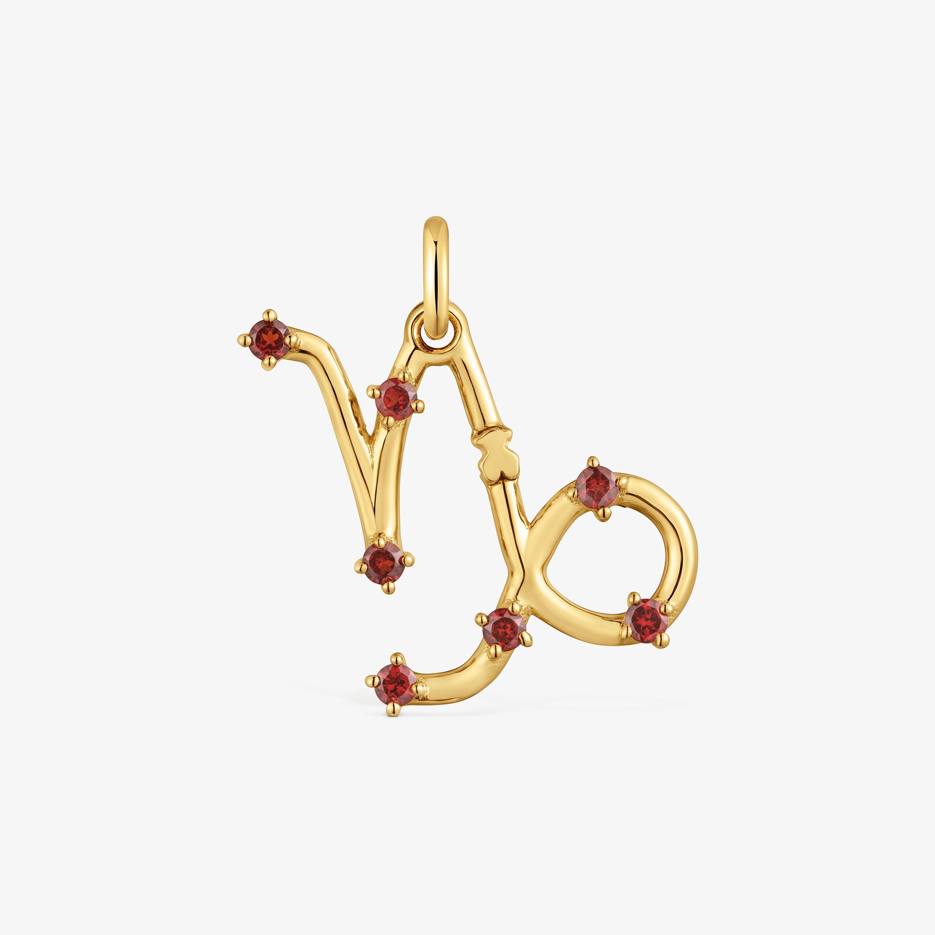 Capricorn Pendant with 18kt gold vermeil and garnet TOUS Zodiaco