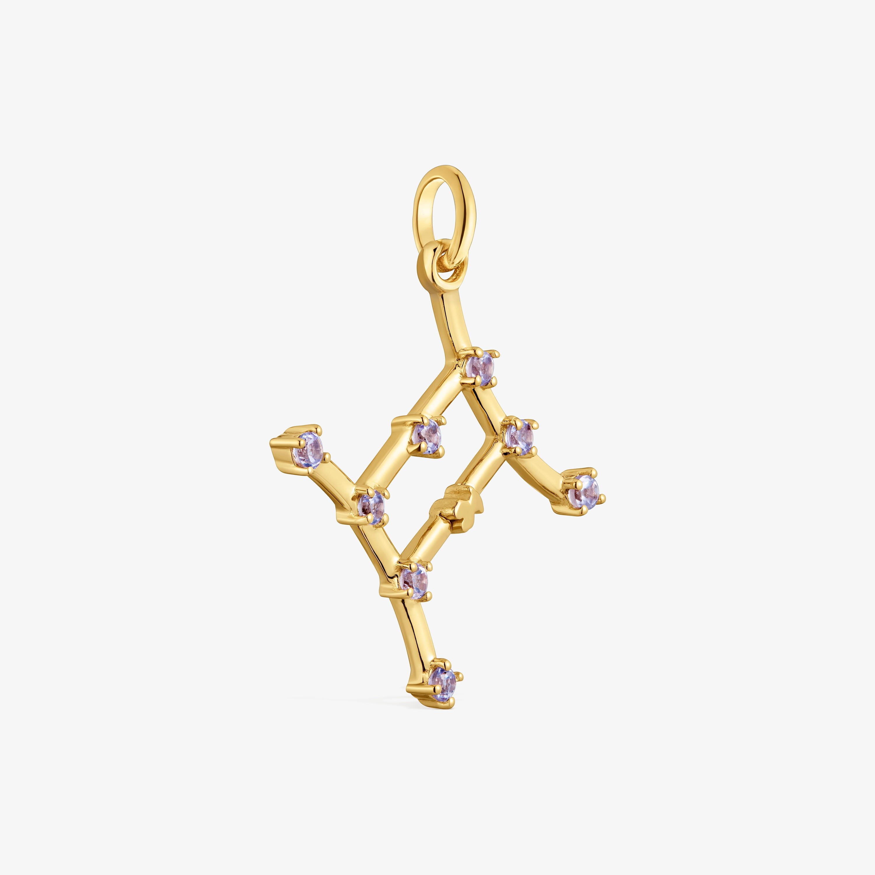Géminis Pendant with 18kt gold vermeil and tanzanite TOUS Zodiaco