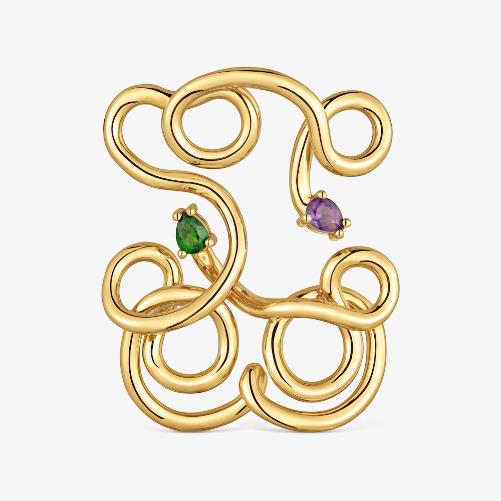 Pingente urso com banho de ouro de 18&nbsp;K sobre prata e pedras preciosas TOUS Lio