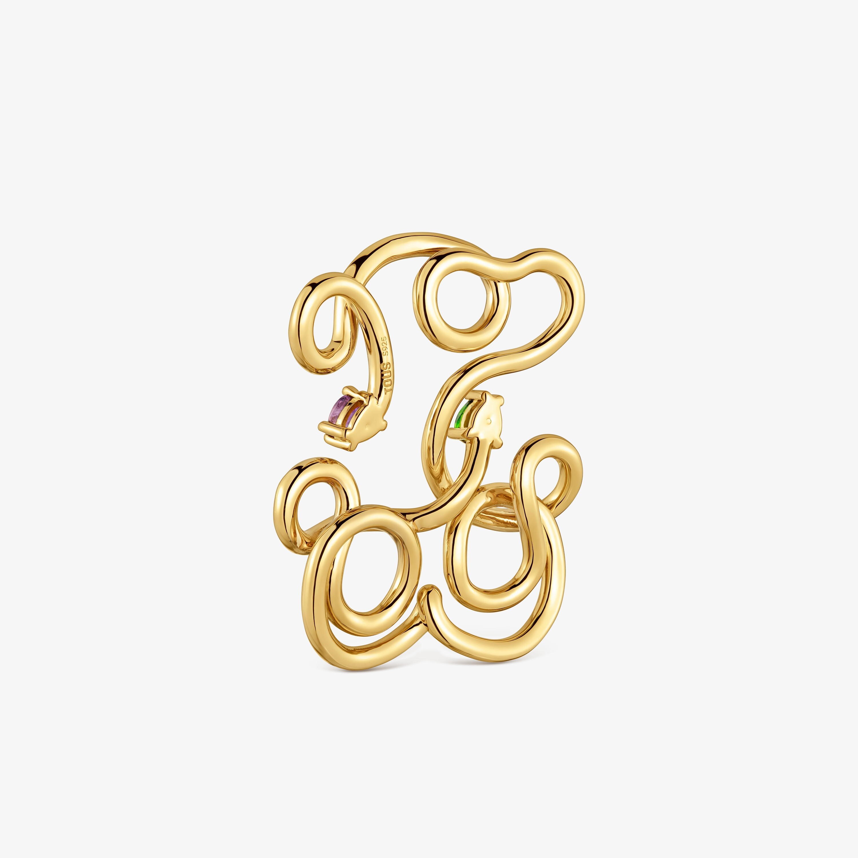 Bear Pendant with 18kt gold vermeil and gemstones TOUS Lio