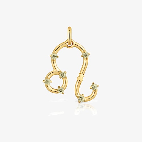 Pendente Leone in argento placcato oro 18&nbsp;kt e peridoto TOUS Zodiaco