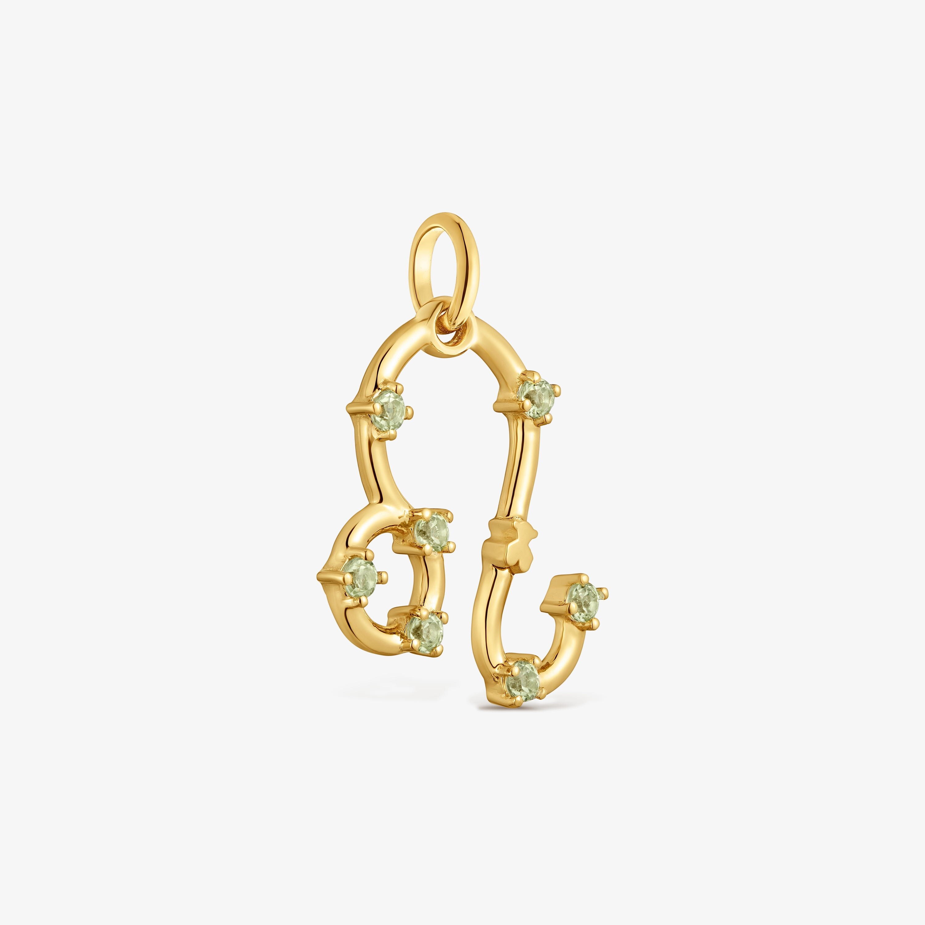 Leo Pendant with 18kt gold vermeil and peridot TOUS Zodiaco