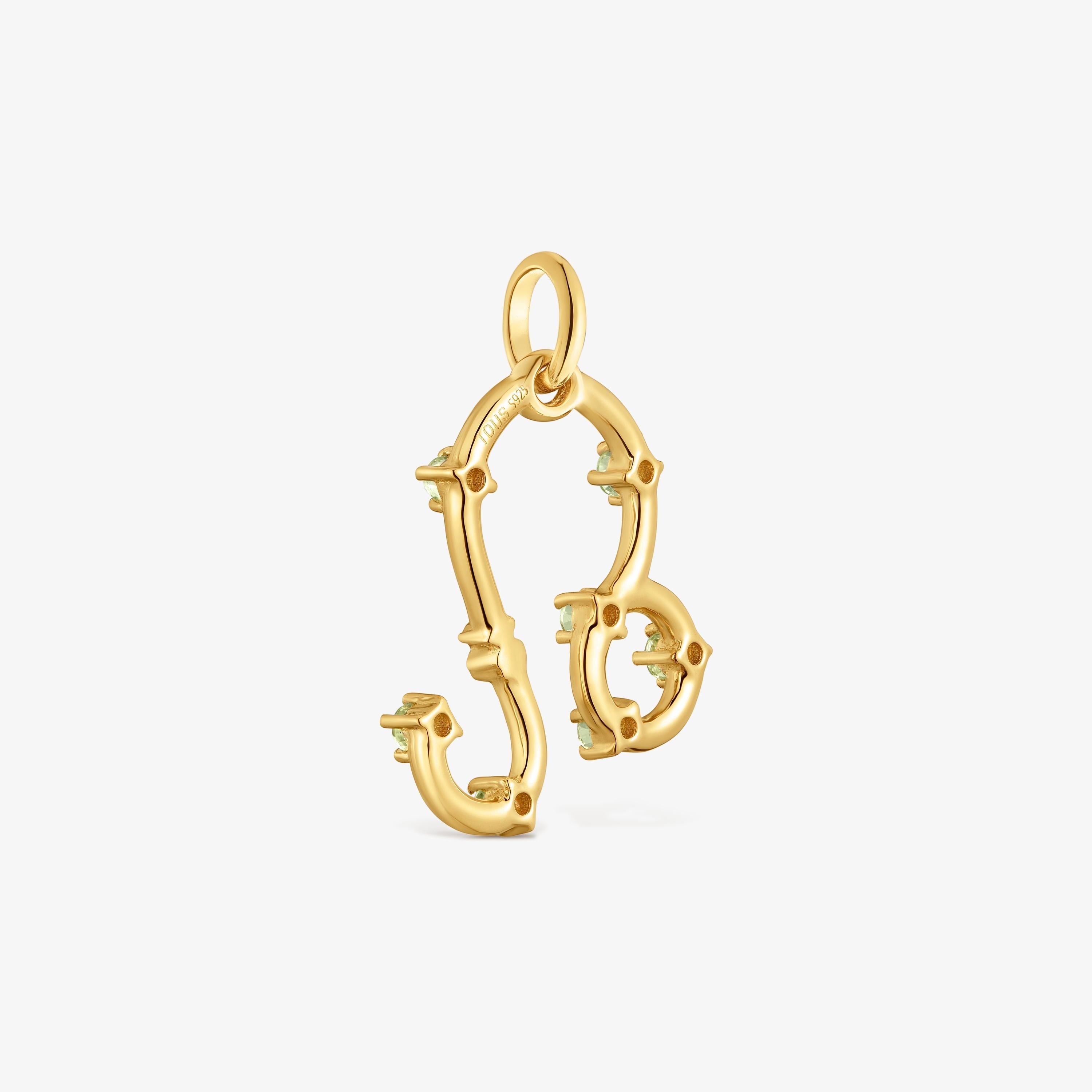 Leo Pendant with 18kt gold vermeil and peridot TOUS Zodiaco
