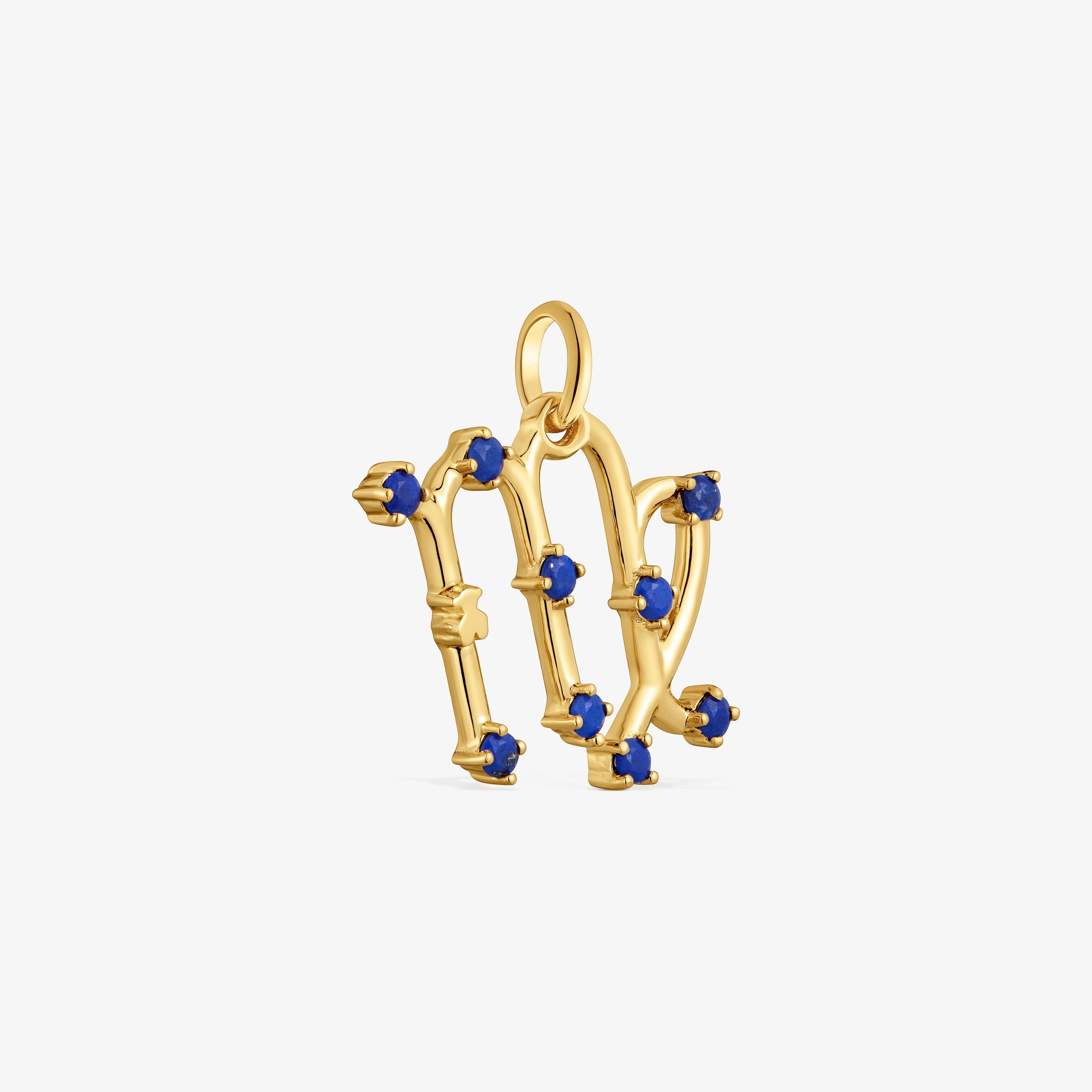 Virgo Pendant with 18kt gold vermeil and lapis lazuli TOUS Zodiaco