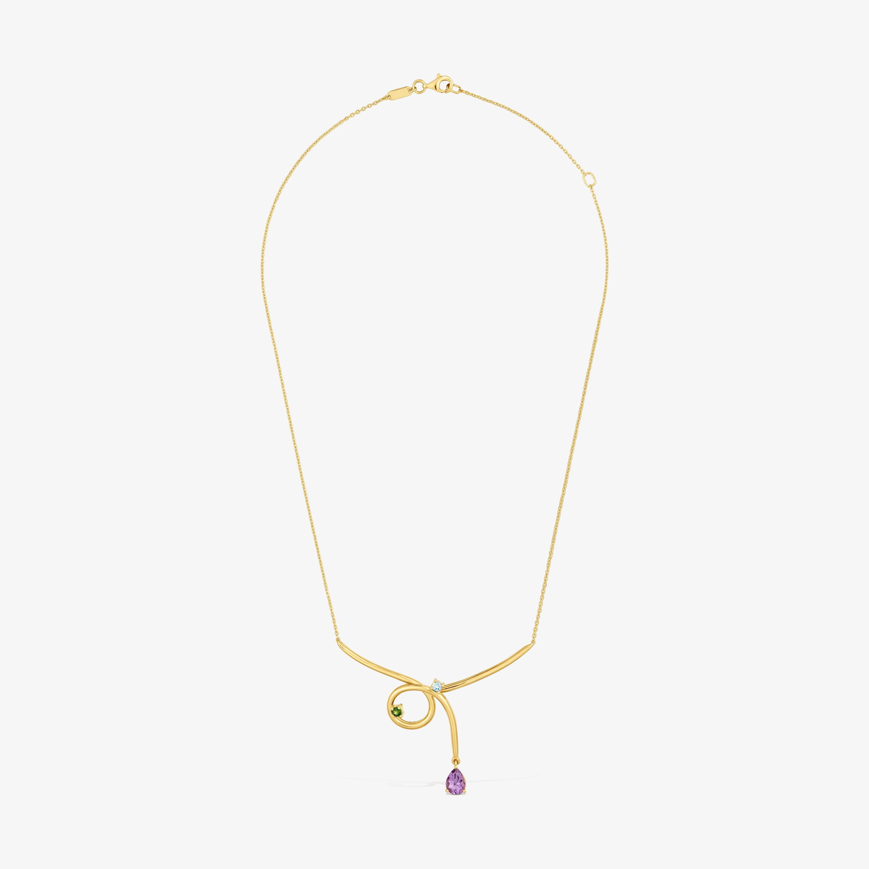 Chain Necklace with 18kt gold vermeil and gemstones TOUS Lio 