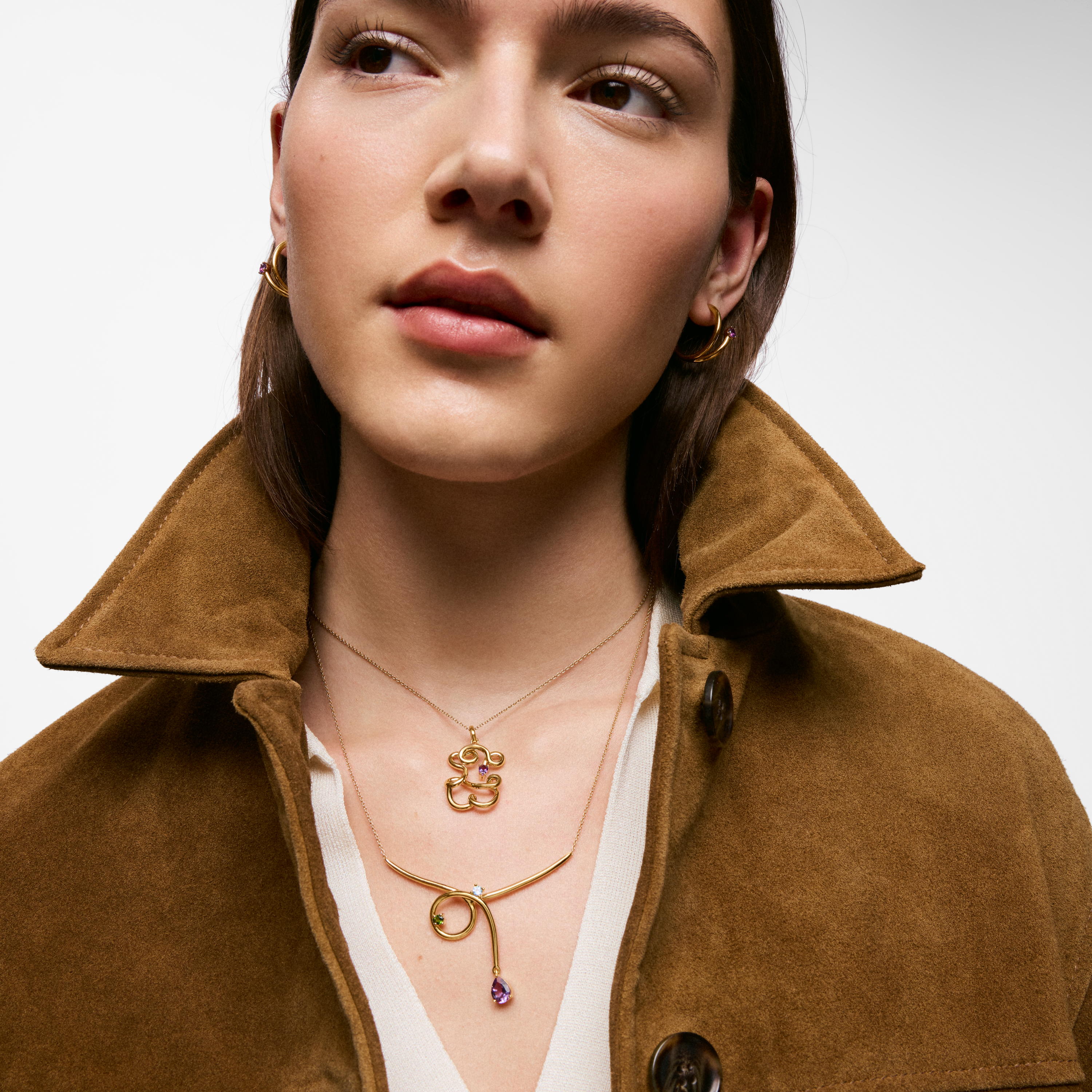 Bear Necklace with 18kt gold vermeil and amethyst TOUS Lio 