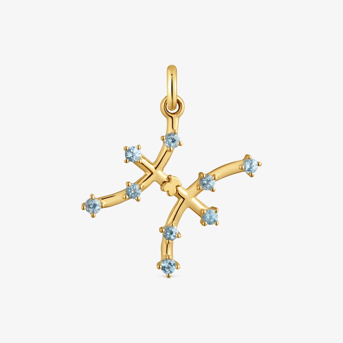 Tous - Colgante Piscis Con Baño De Oro 18 Kt - Azul