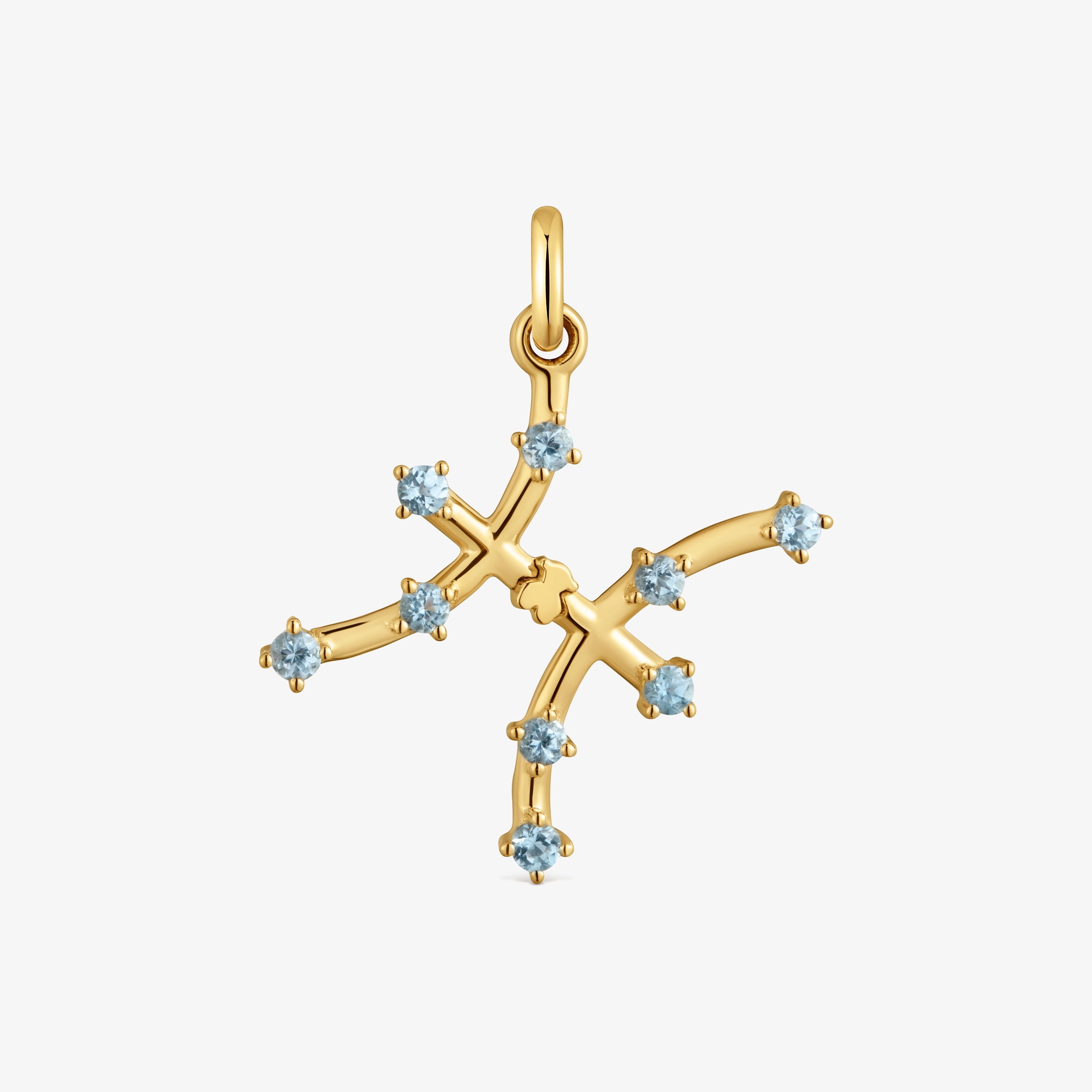Pisces Pendant with 18kt gold vermeil and topaz TOUS Zodiaco