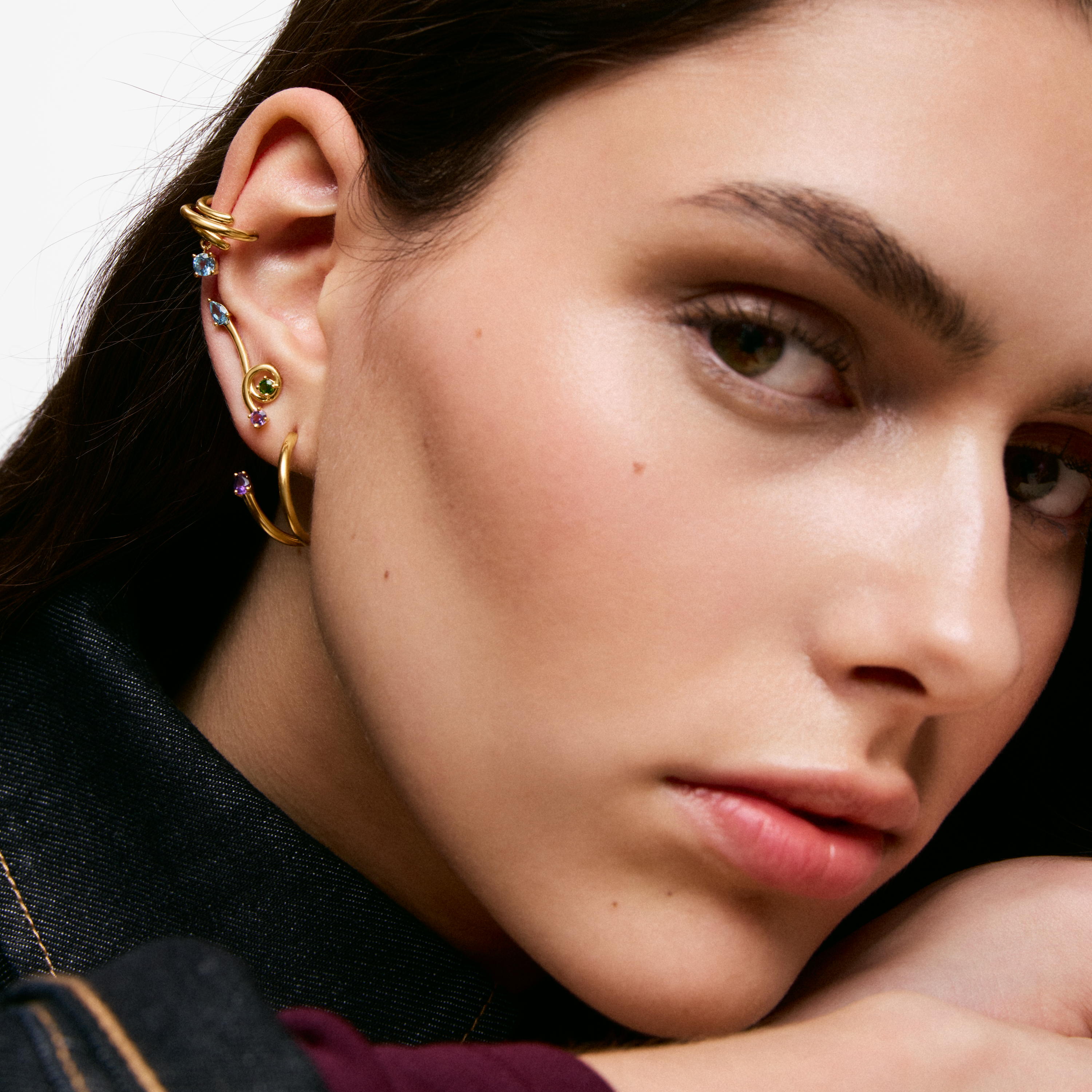 Earcuff with 18kt gold vermeil and topaz TOUS Lio 
