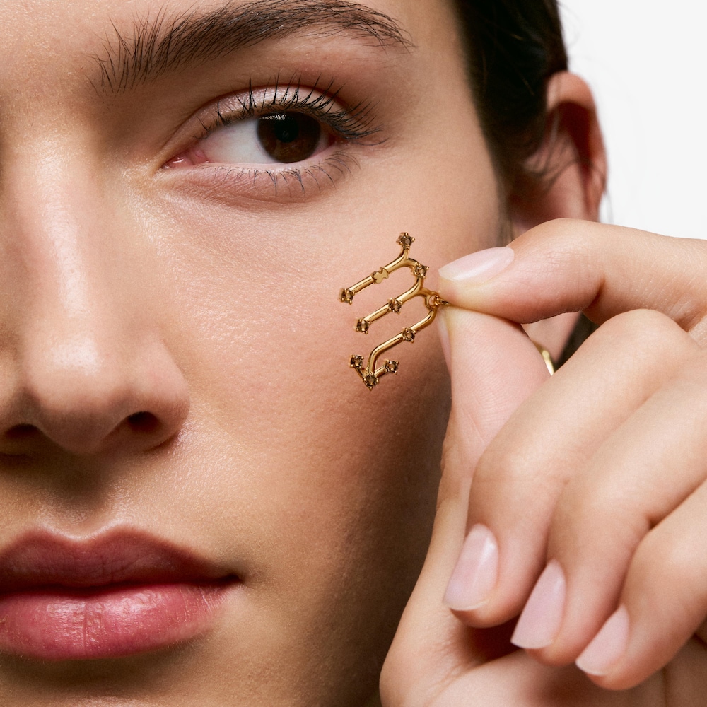 Pendente Scorpione in argento placcato oro 18&nbsp;kt e quarzo TOUS Zodiaco