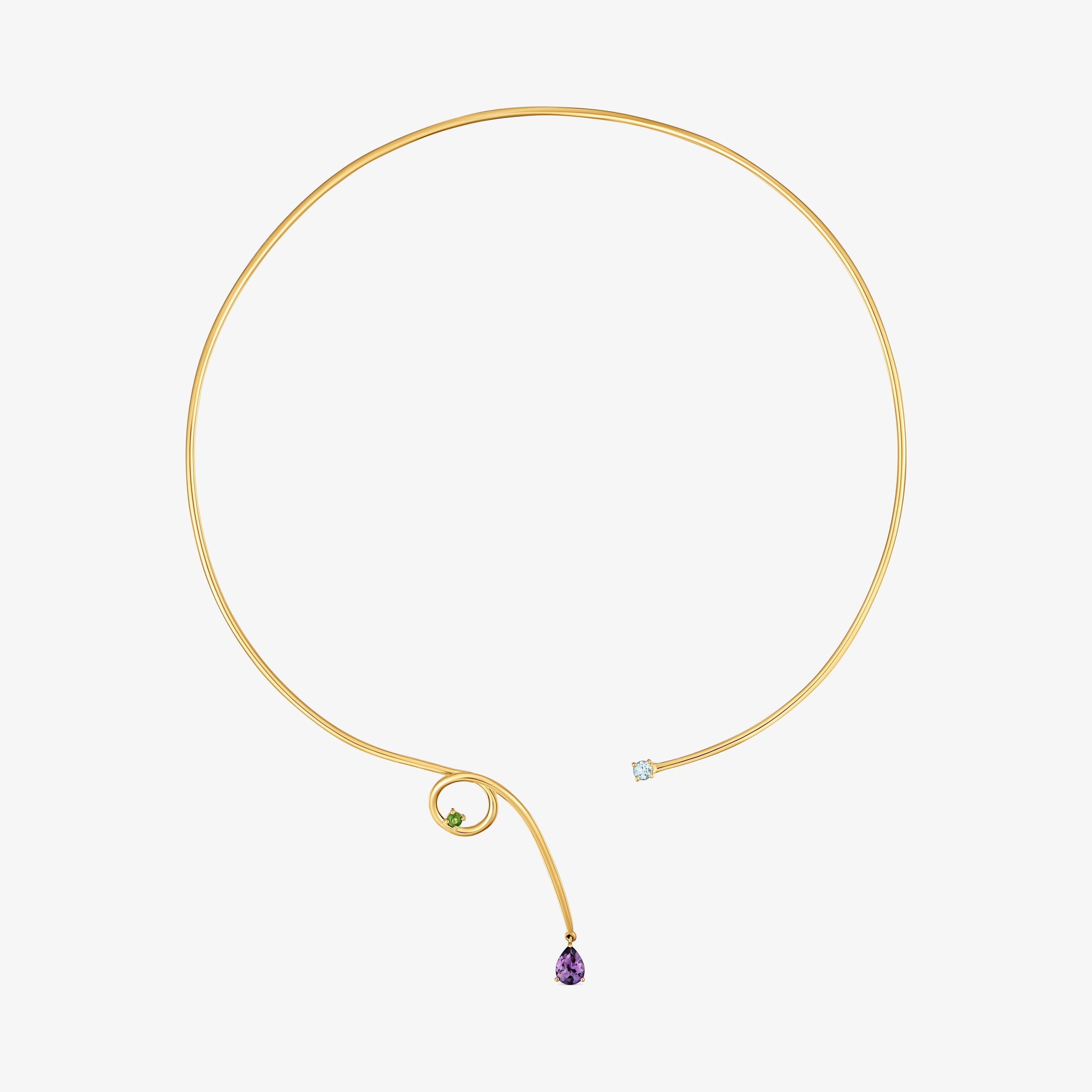 Open Necklace with 18kt gold vermeil and gemstones TOUS Lio 