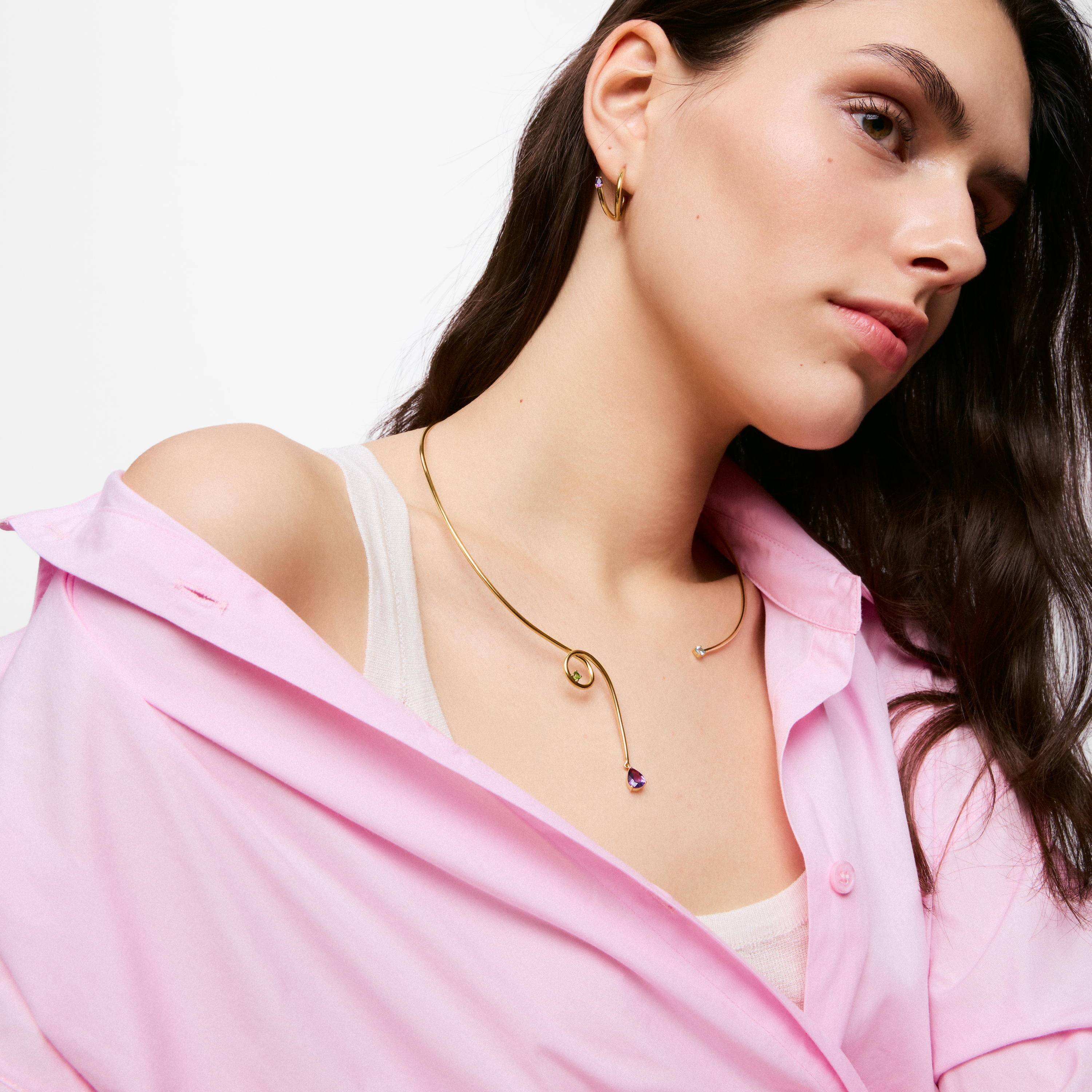 Open Necklace with 18kt gold vermeil and gemstones TOUS Lio 