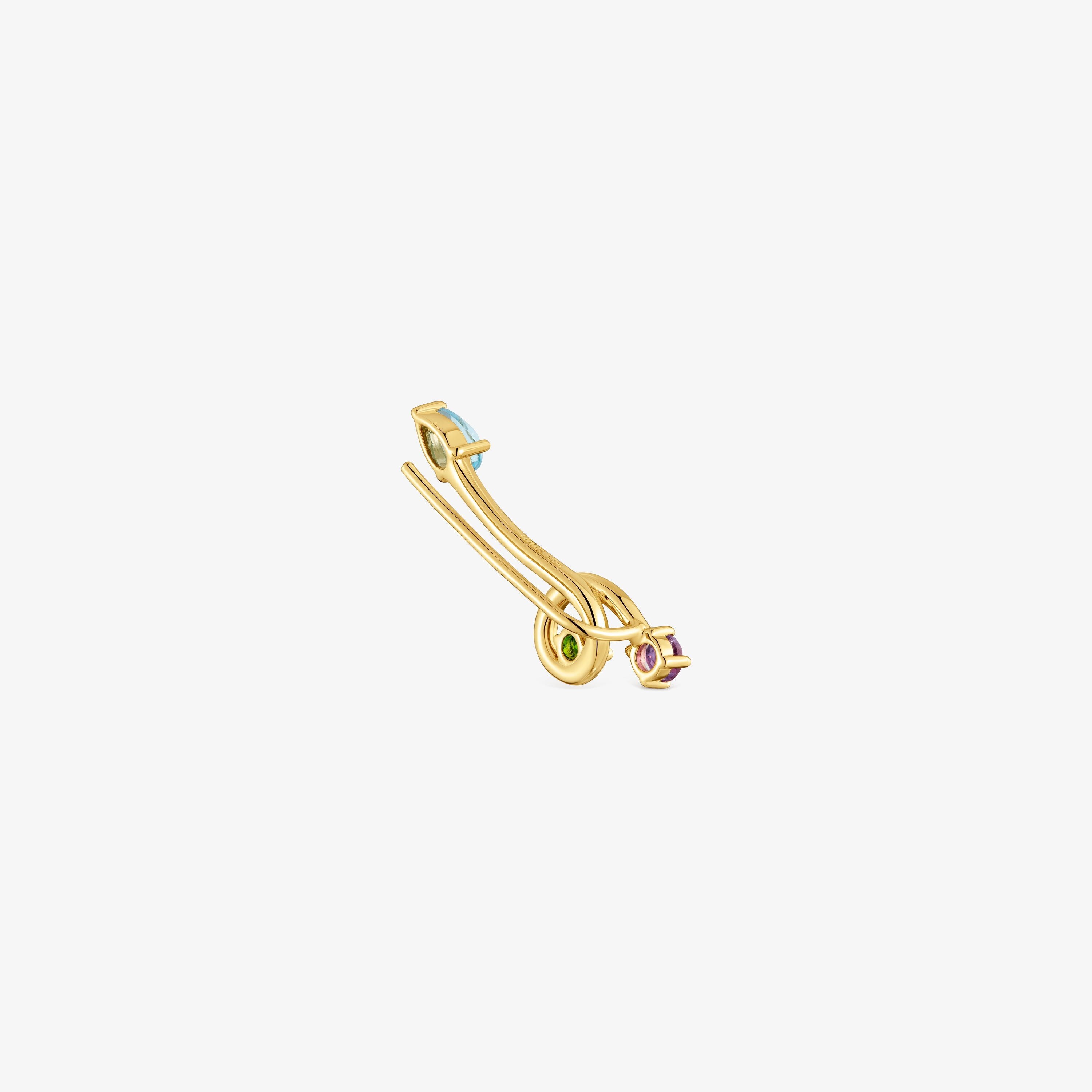 Climber Earring with 18kt gold vermeil and gemstones TOUS Lio 