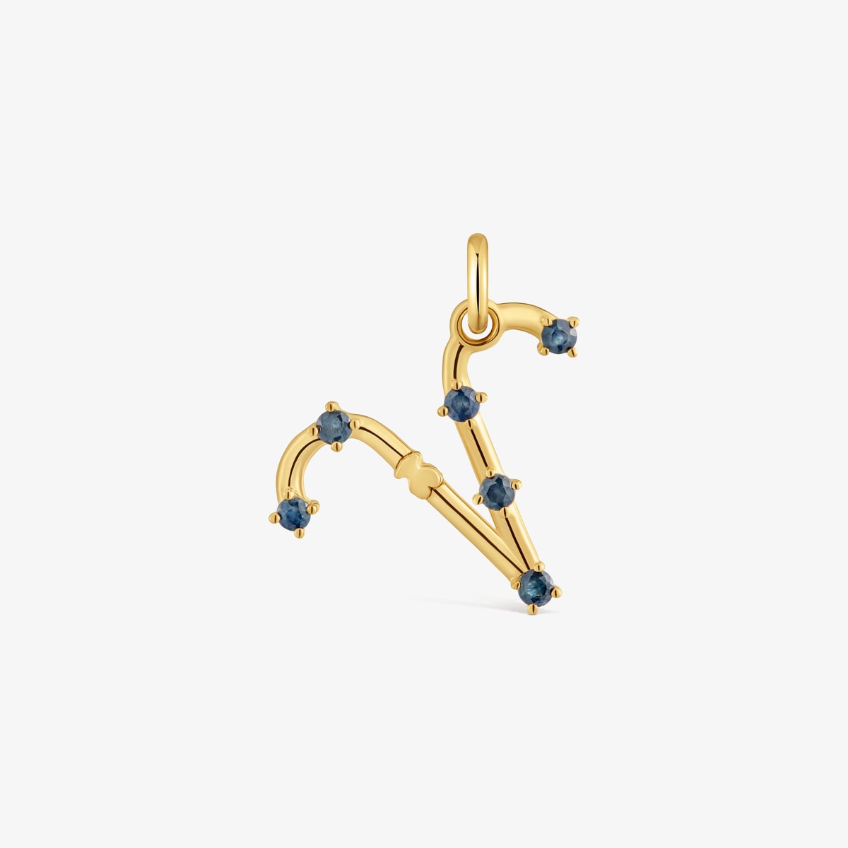 Tous - Colgante Aries Con Baño De Oro 18 Kt - Azul