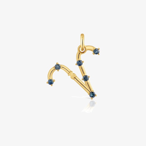 Pendente Ariete in argento placcato oro 18&nbsp;kt e zaffiro TOUS Zodiaco