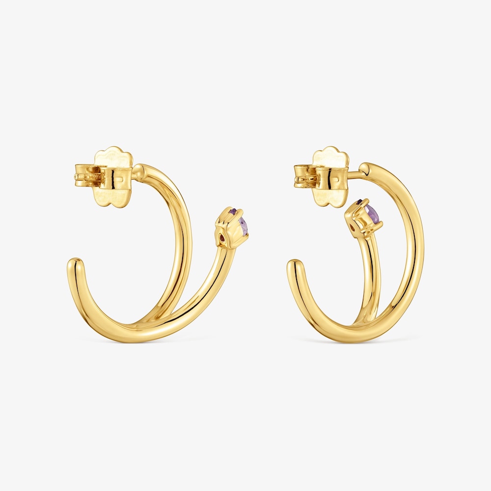 Creolen aus 18&nbsp;kt vergoldetem Vermeil-Silber mit Edelsteinen TOUS Lio 