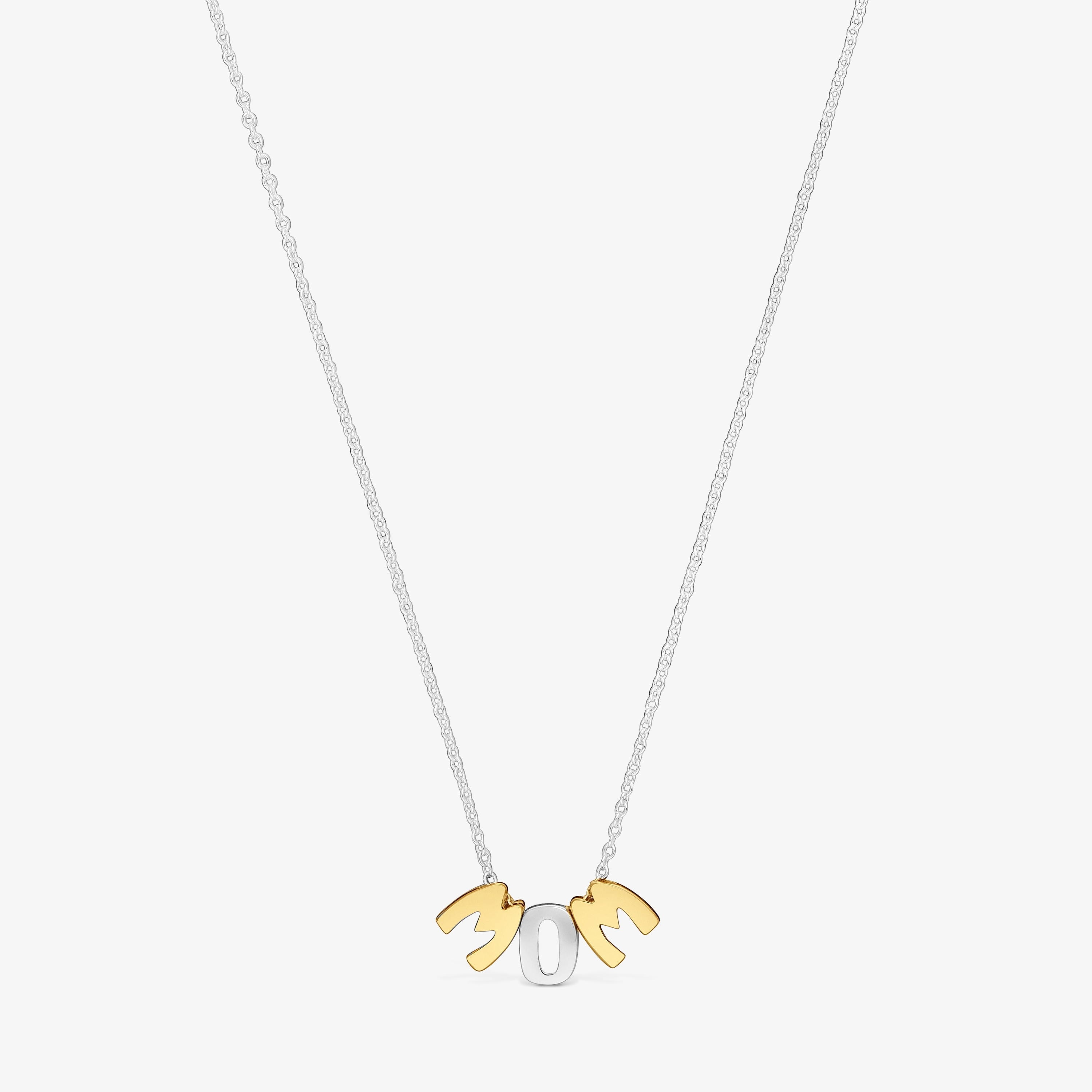 Two-tone Necklace with motifs TOUS Mom