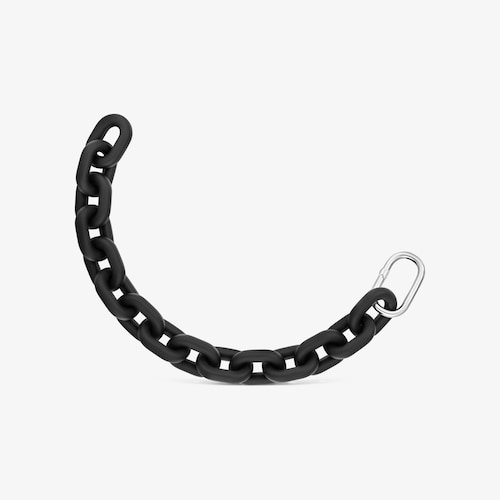 Black acetate Chain bracelet and silver ring TOUS Hold Oval