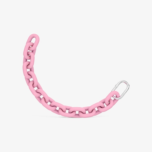 Pink acetate Chain bracelet and silver ring TOUS Hold Oval