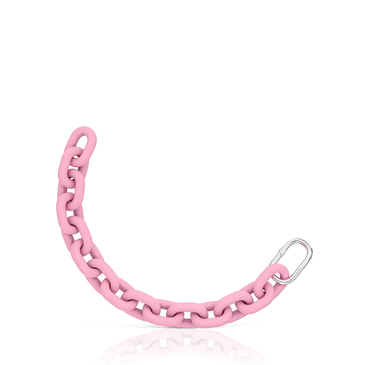 Tous - Pulsera Cadena De Acetato En Color Rosa Y Anilla De Plata Hold Oval - Rosa