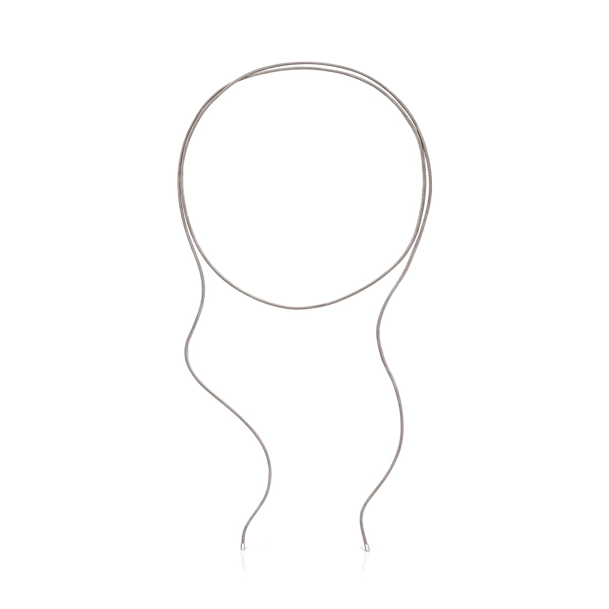 Tous - Collar Largo De Plata Y Cordón Color Gris Tous Basics - Gris