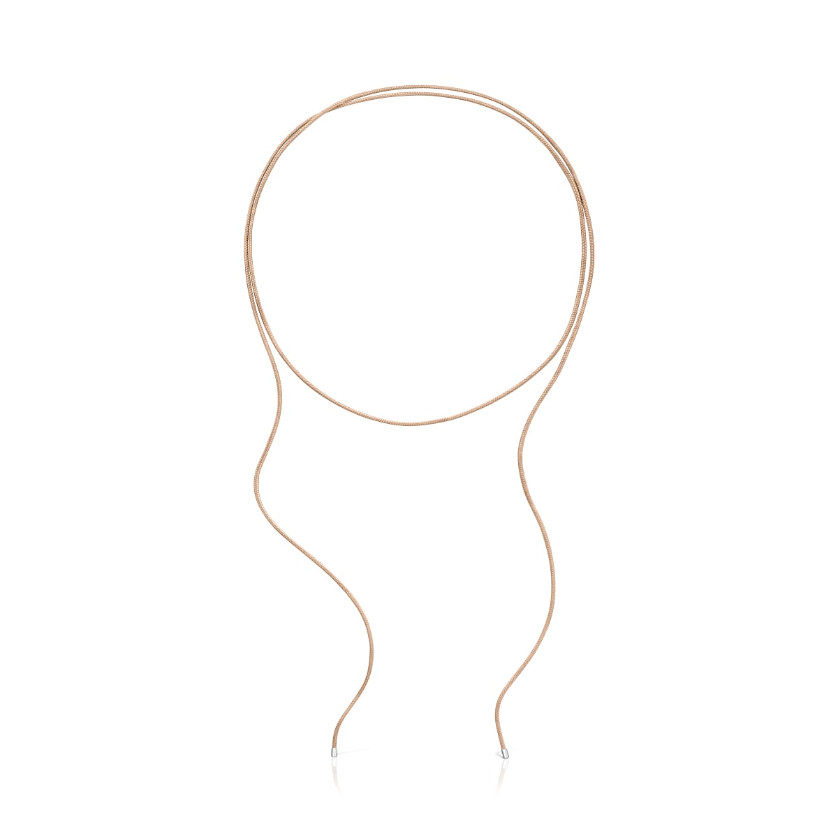 Tous - Collar Largo De Plata Y Cordón Color Marrón Tous Basics - Marrón