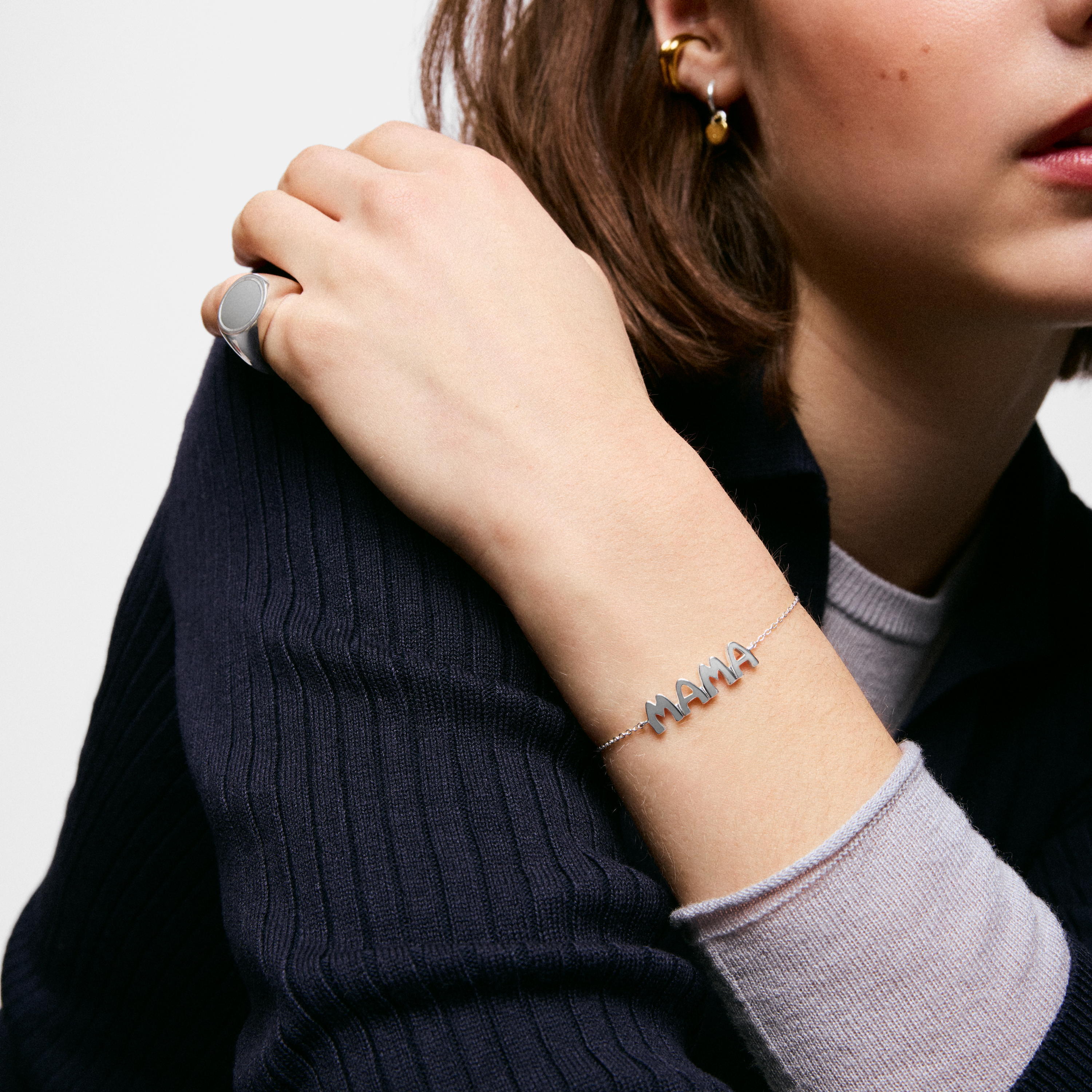 Silver Chain bracelet with motifs TOUS Mama