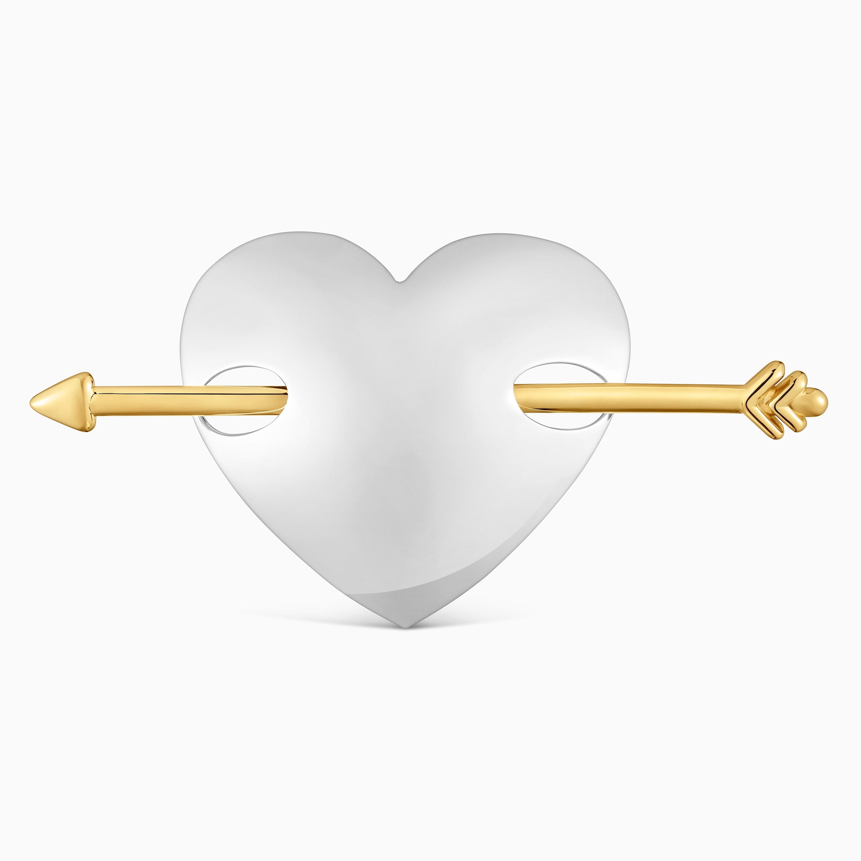 Steel and gold-colored steel Pin TOUS Flechazo