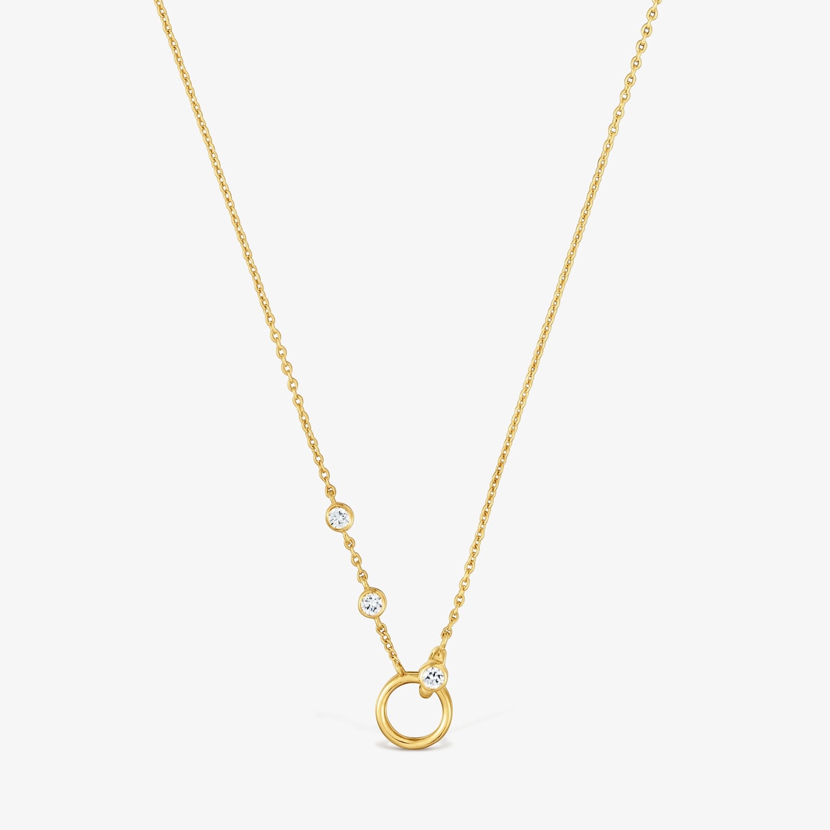 Tous - Collar Con Baño De Oro 18 Kt Sobre Plata Y Diamantes Creados En Laboratorio Straight Lgd - Transparente