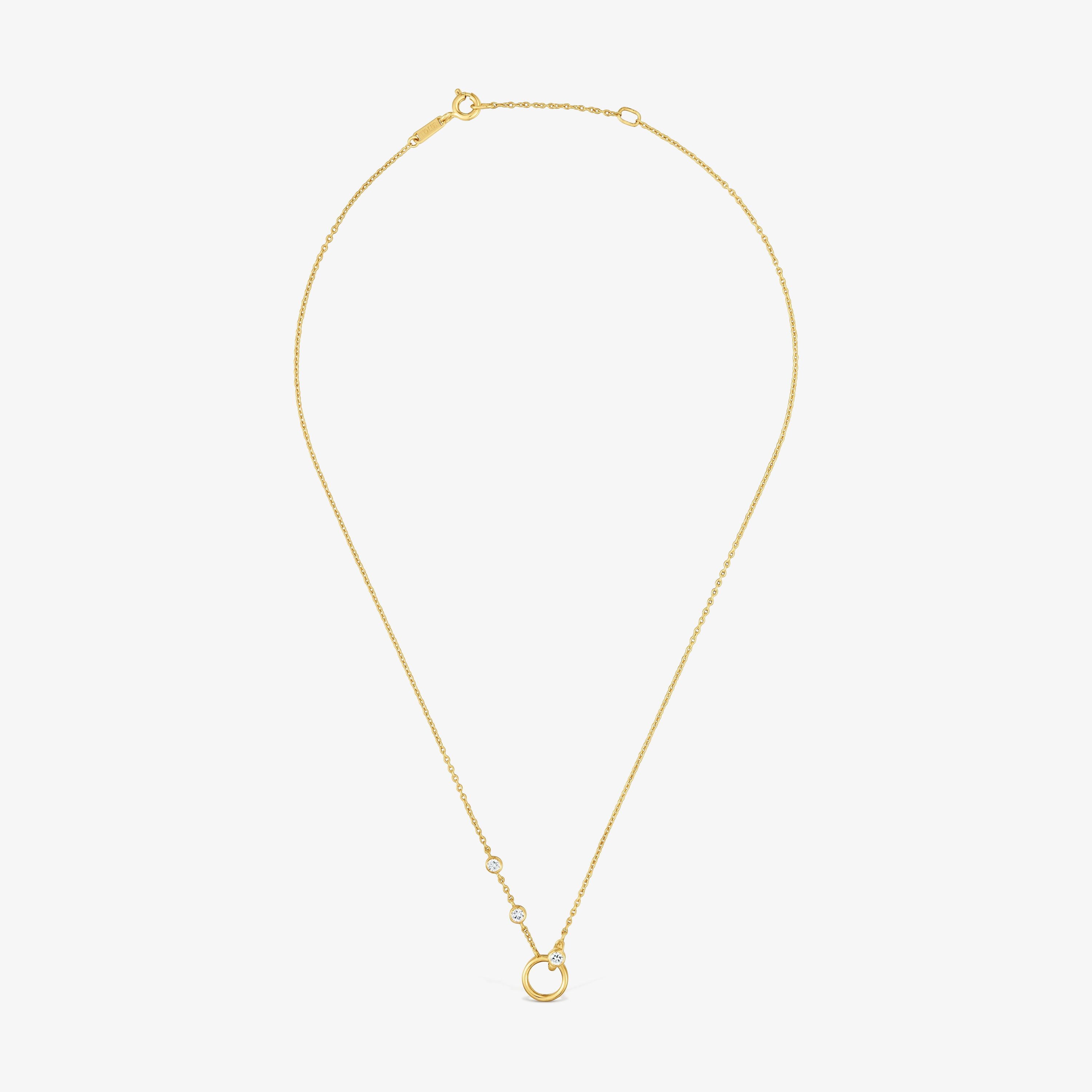 Necklace with 18kt gold vermeil and laboratory-grown diamonds TOUS Straight LGD
