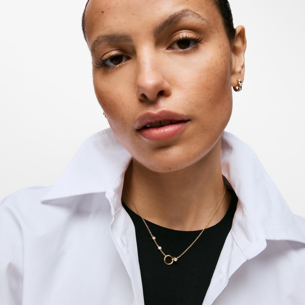 Necklace with 18kt gold vermeil and laboratory-grown diamonds TOUS Straight LGD