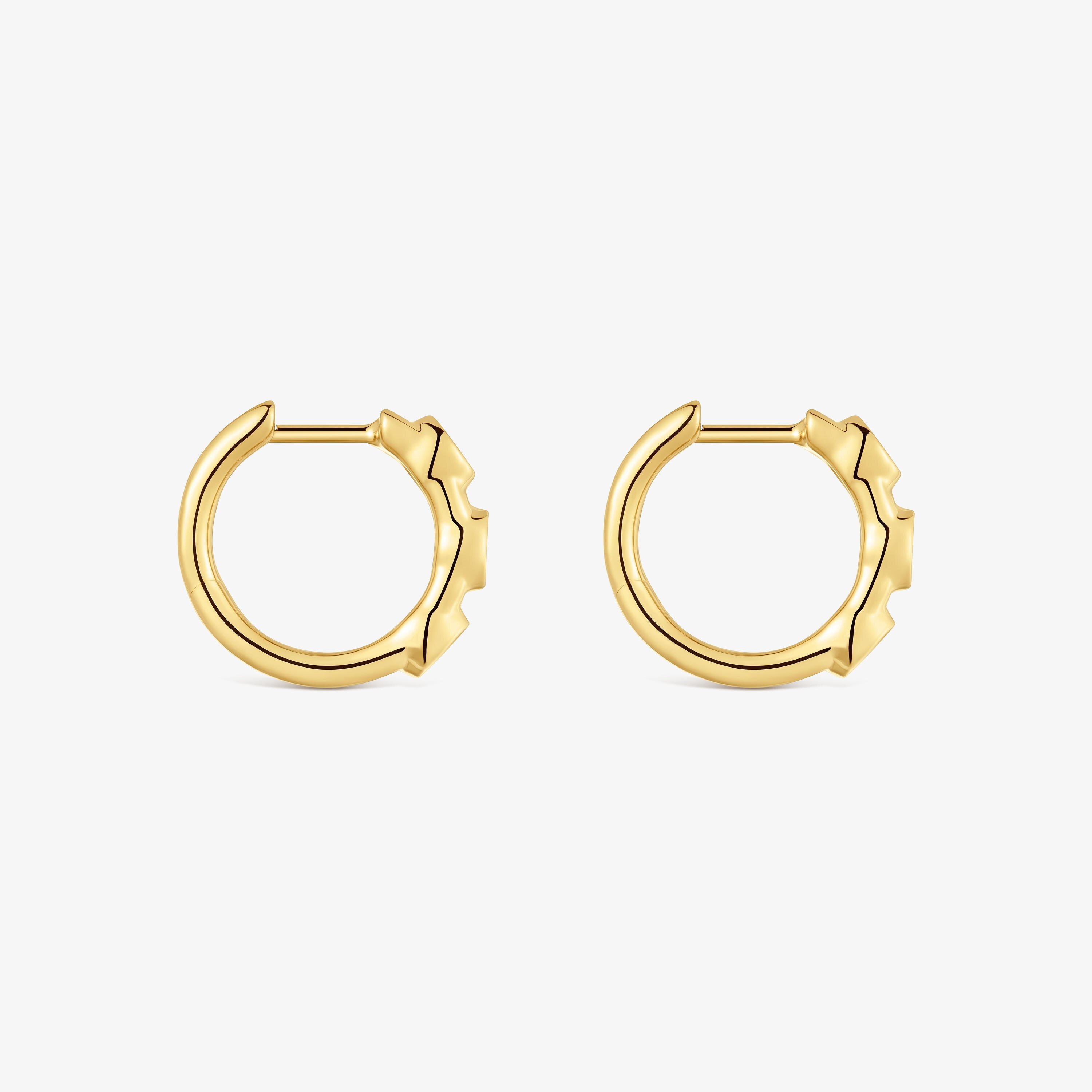Hoop earrings with 18kt gold vermeil and laboratory-grown diamonds TOUS Straight LGD