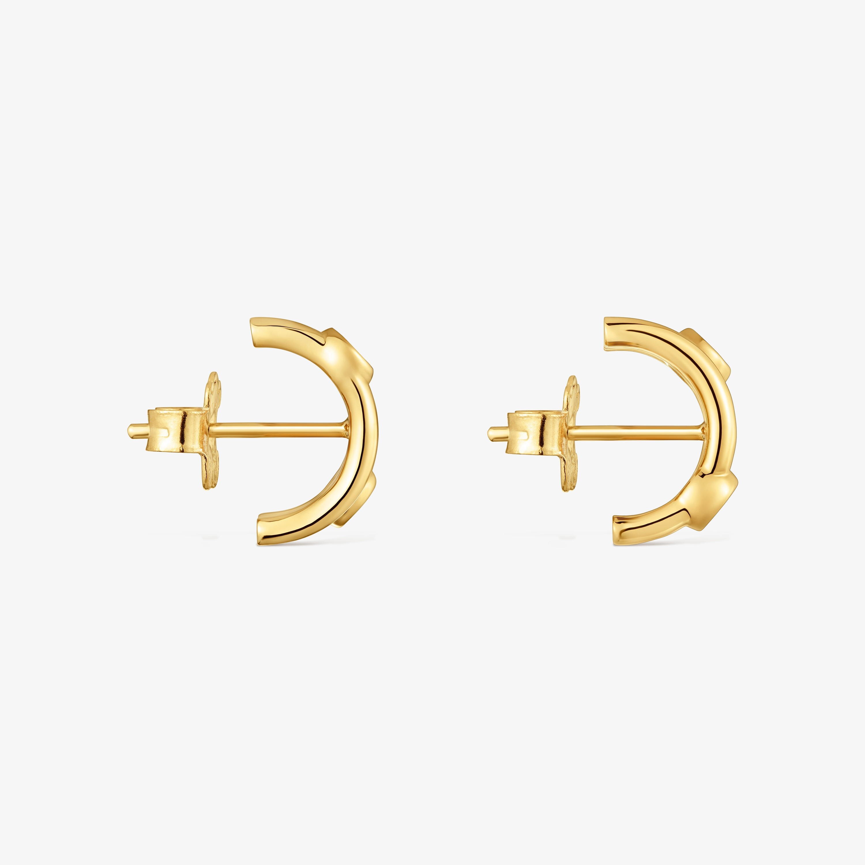 Earrings with 18kt gold vermeil and laboratory-grown diamonds TOUS Straight LGD