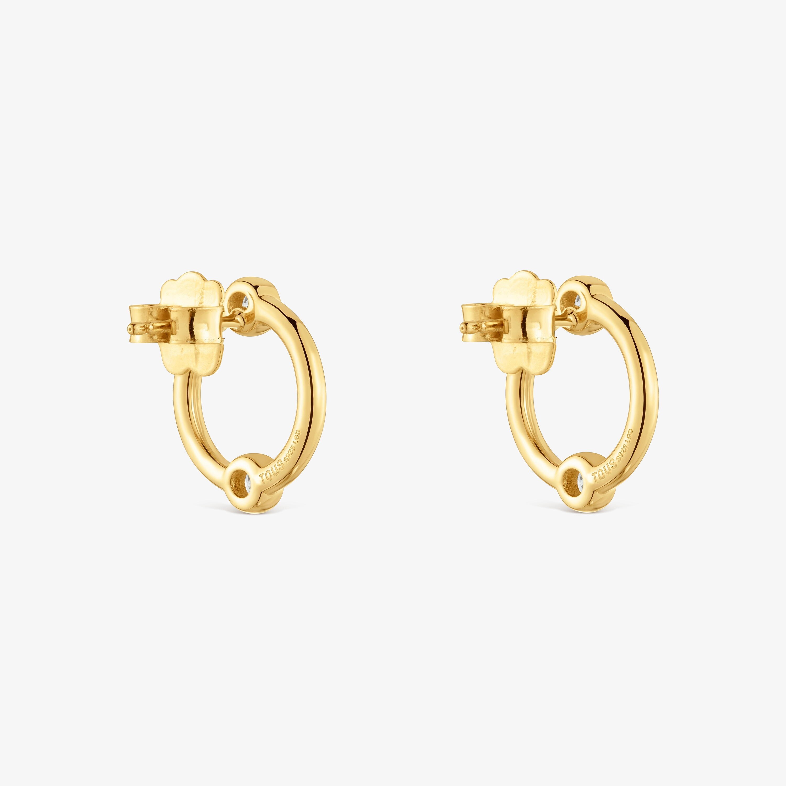 Circle earrings with 18kt gold vermeil and laboratory-grown diamonds TOUS Straight LGD