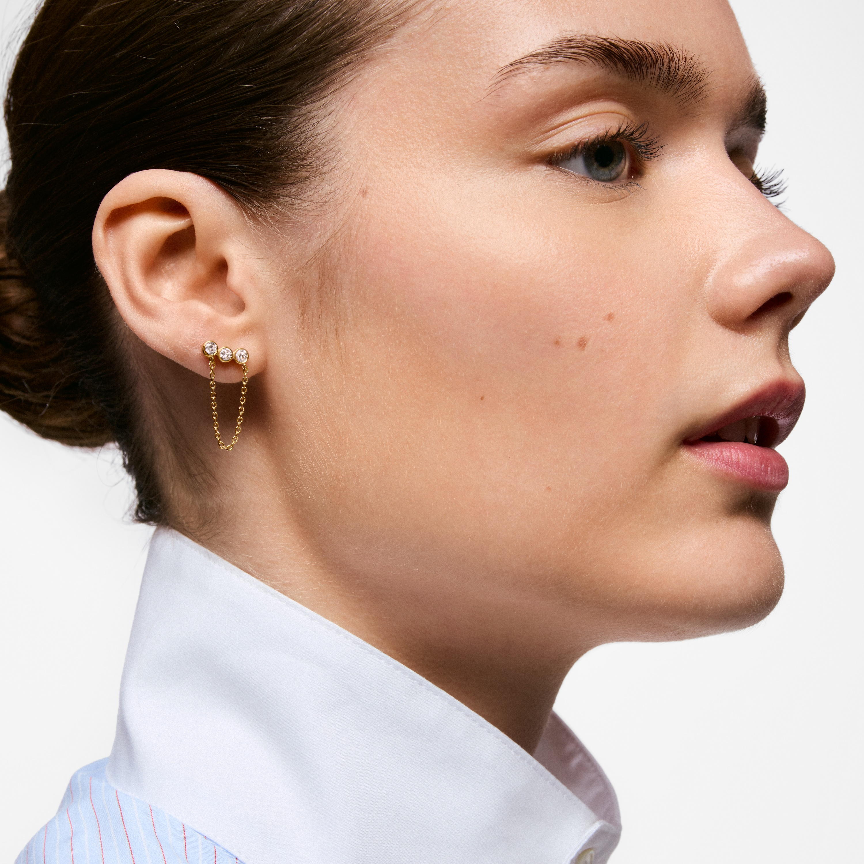 Chain earrings with 18kt gold vermeil and laboratory-grown diamonds TOUS Straight LGD