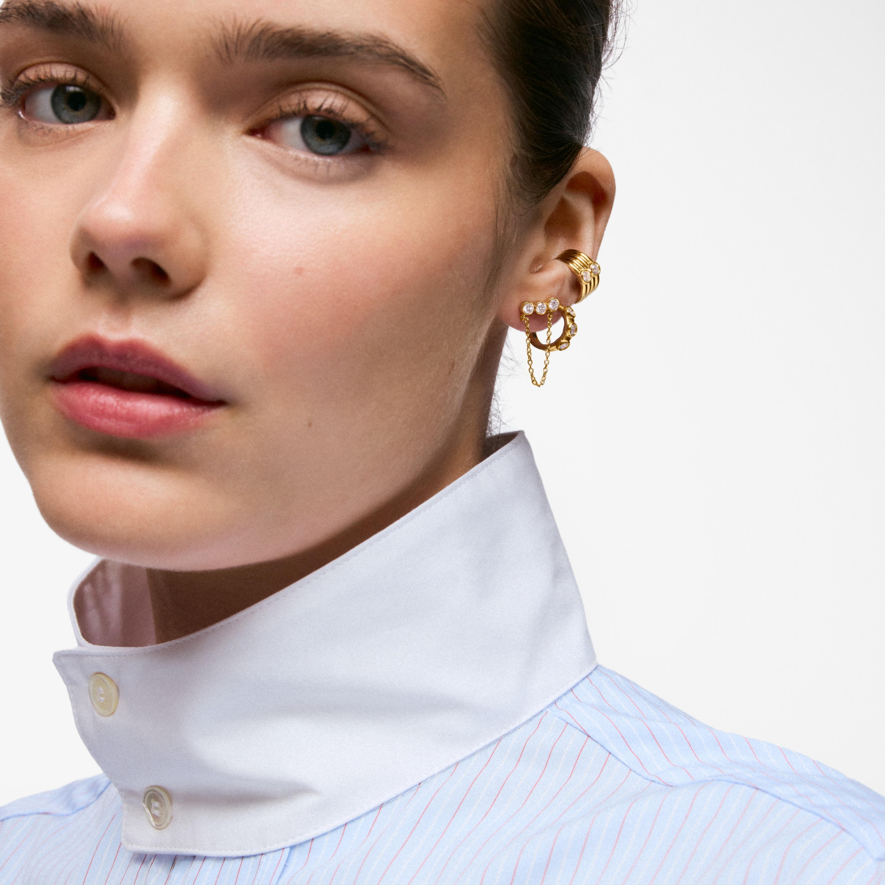 Chain earrings with 18kt gold vermeil and laboratory-grown diamonds TOUS Straight LGD