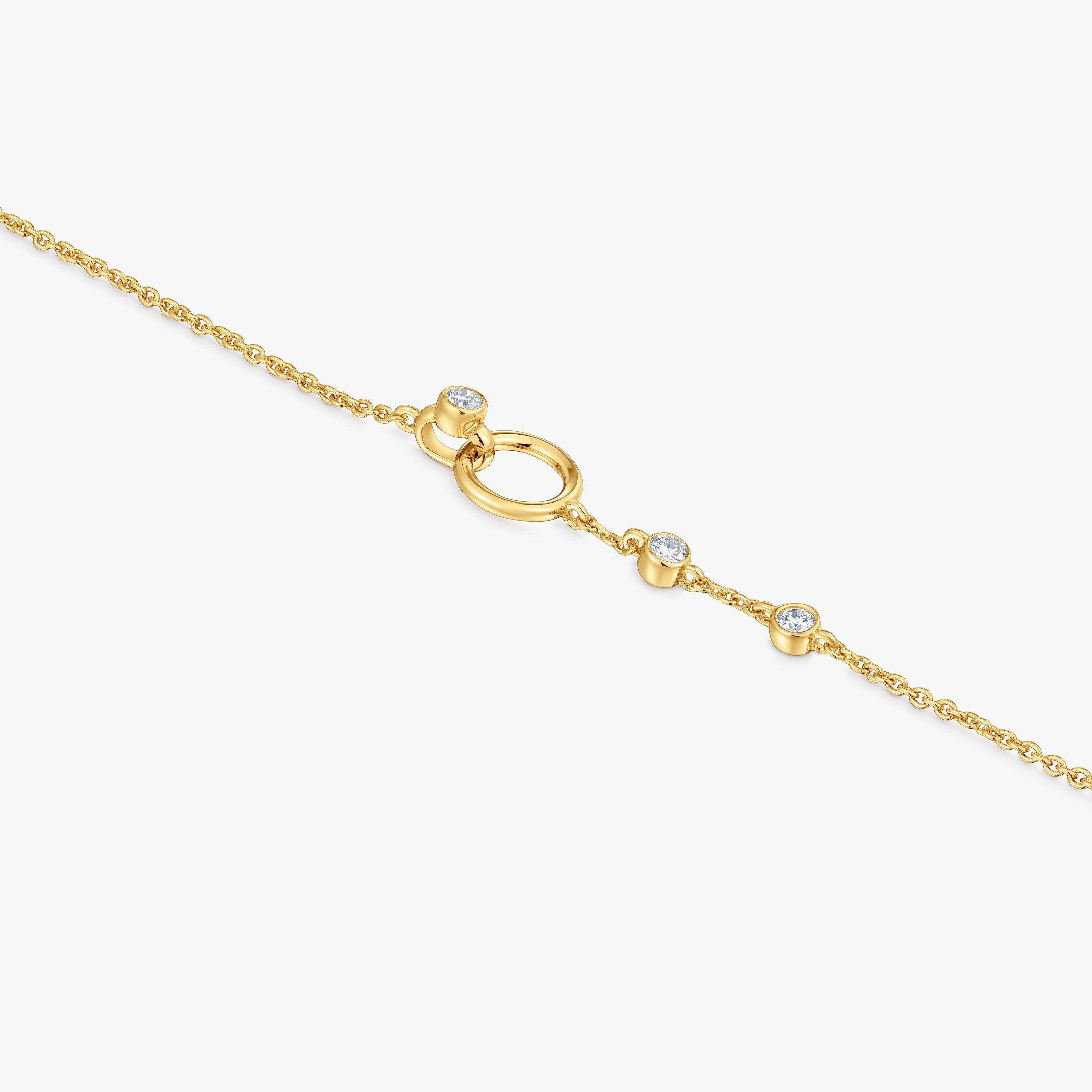 Bracelet with 18kt gold vermeil and laboratory-grown diamonds TOUS Straight LGD