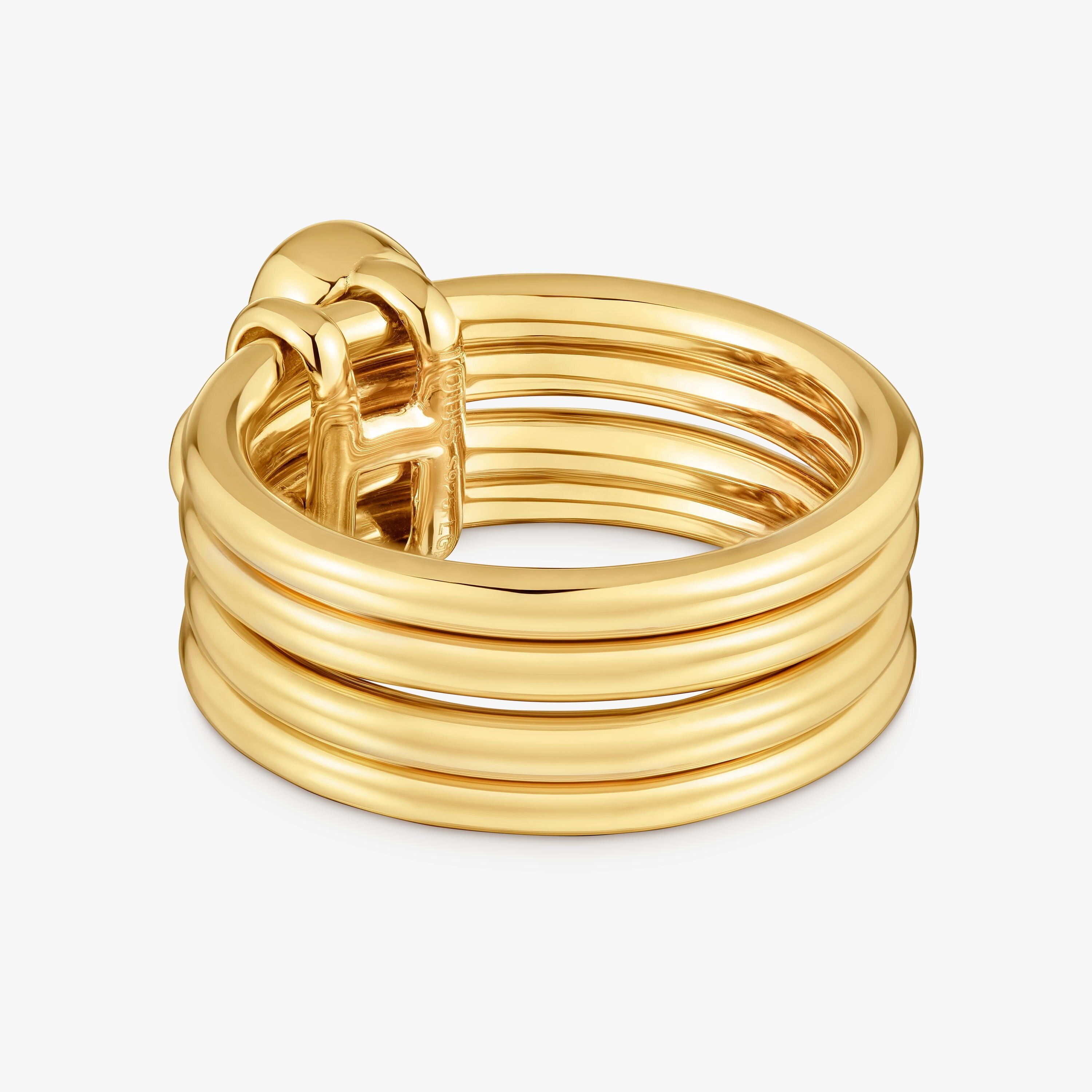 Ring with 18kt gold vermeil and laboratory-grown diamonds TOUS Straight LGD