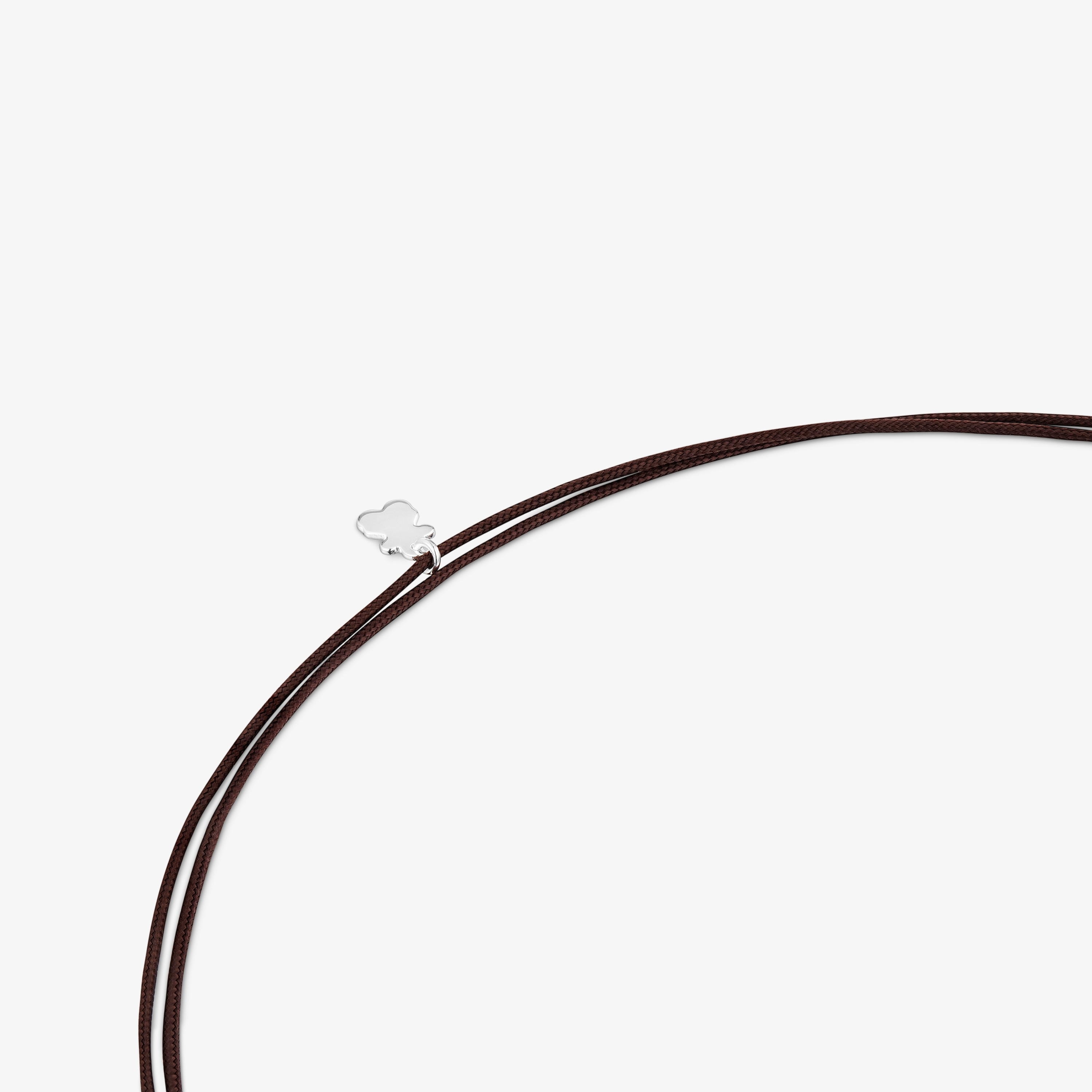 Silver, brown nylon and carnelian Necklace TOUS Unlock