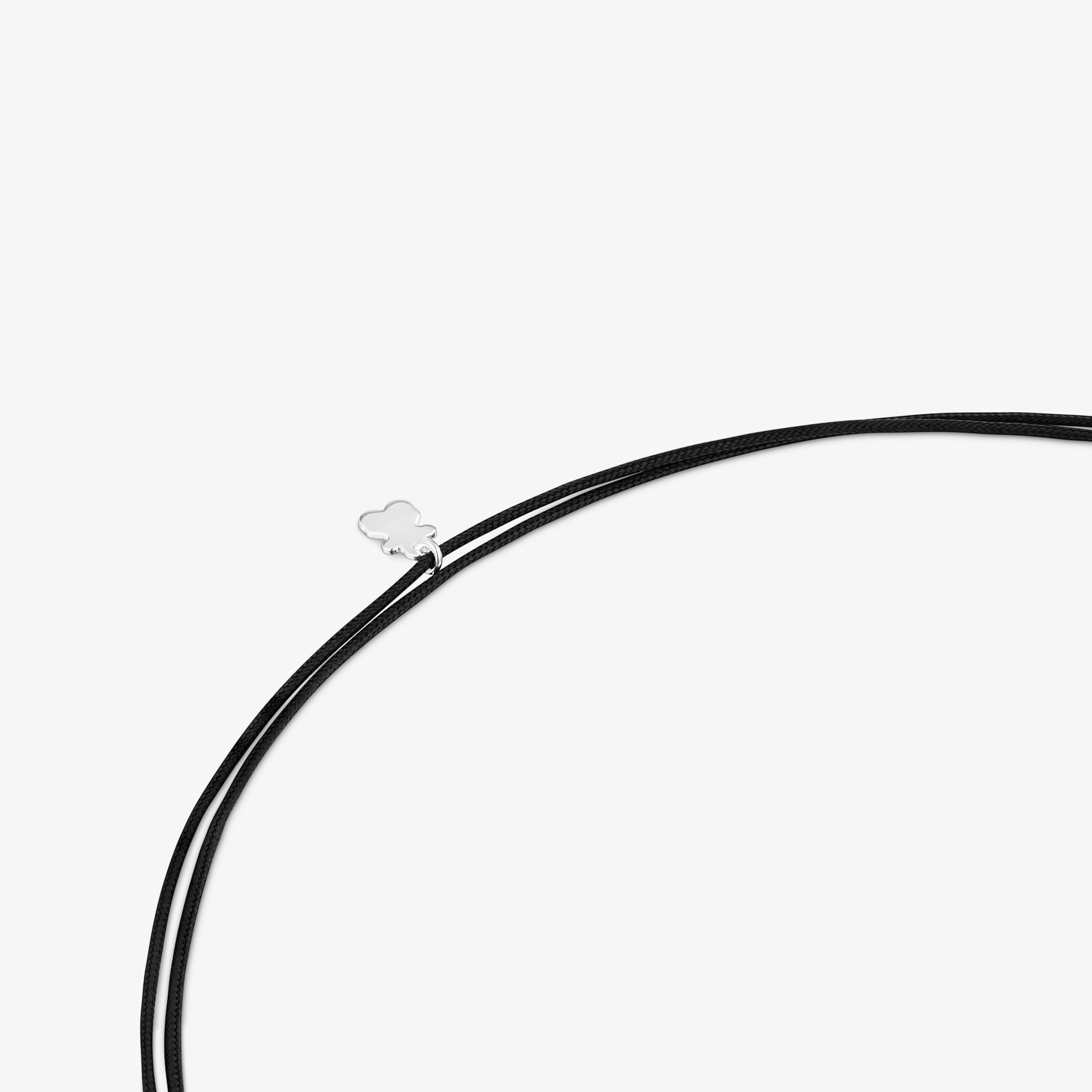 Silver, black nylon, and onyx Necklace TOUS Unlock