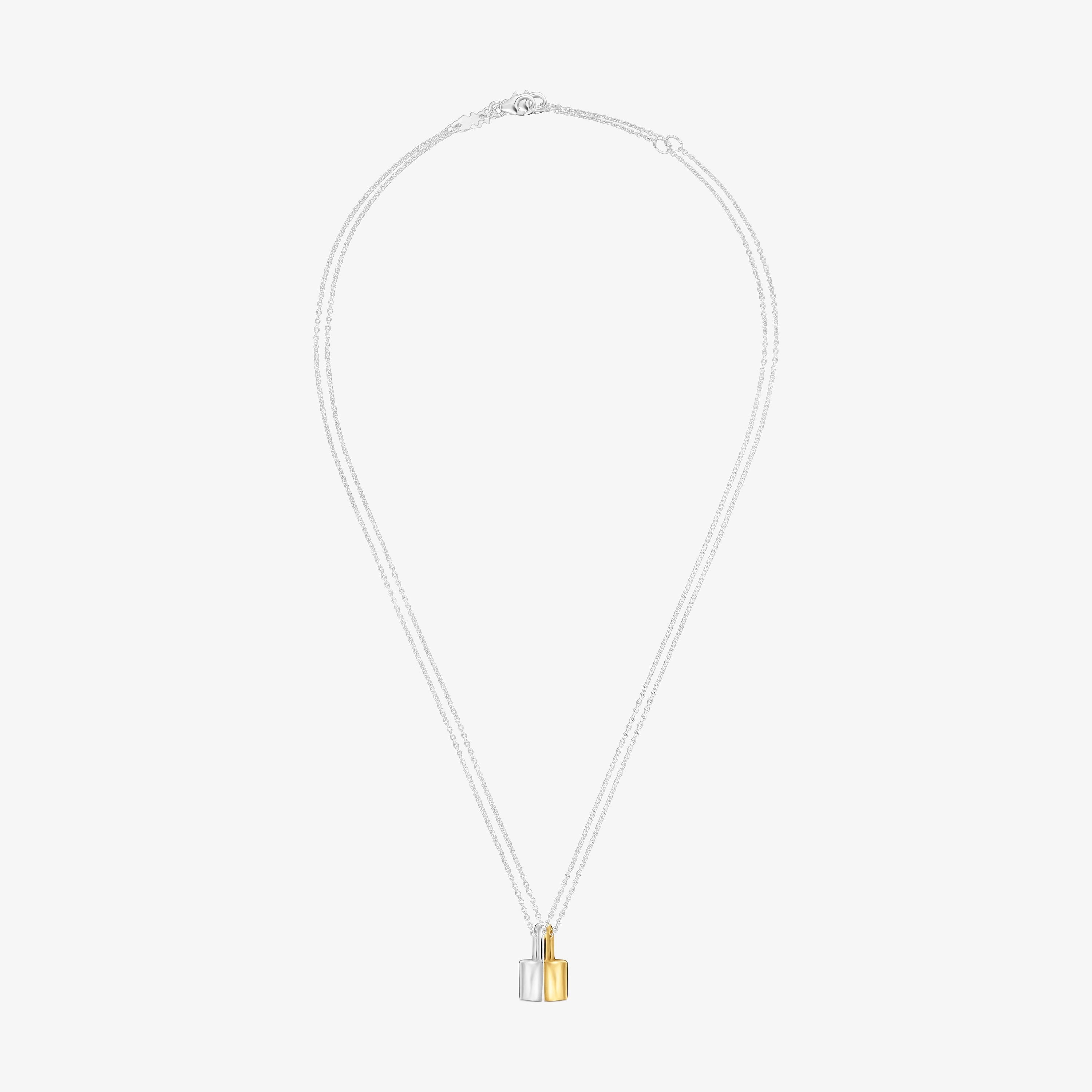 Pack of two two-tone heart motif Necklaces TOUS Unlock
