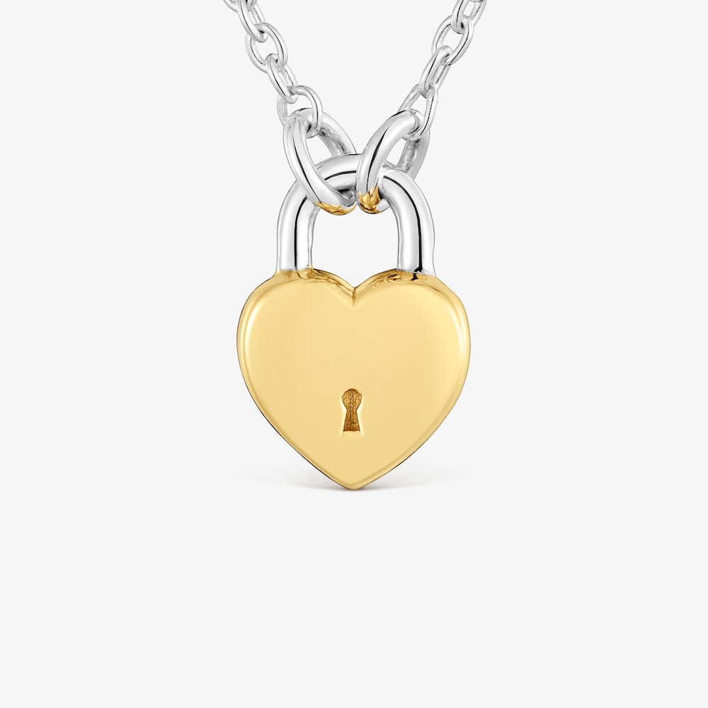 Collar bicolor motivo coraz&oacute;n candado TOUS Unlock