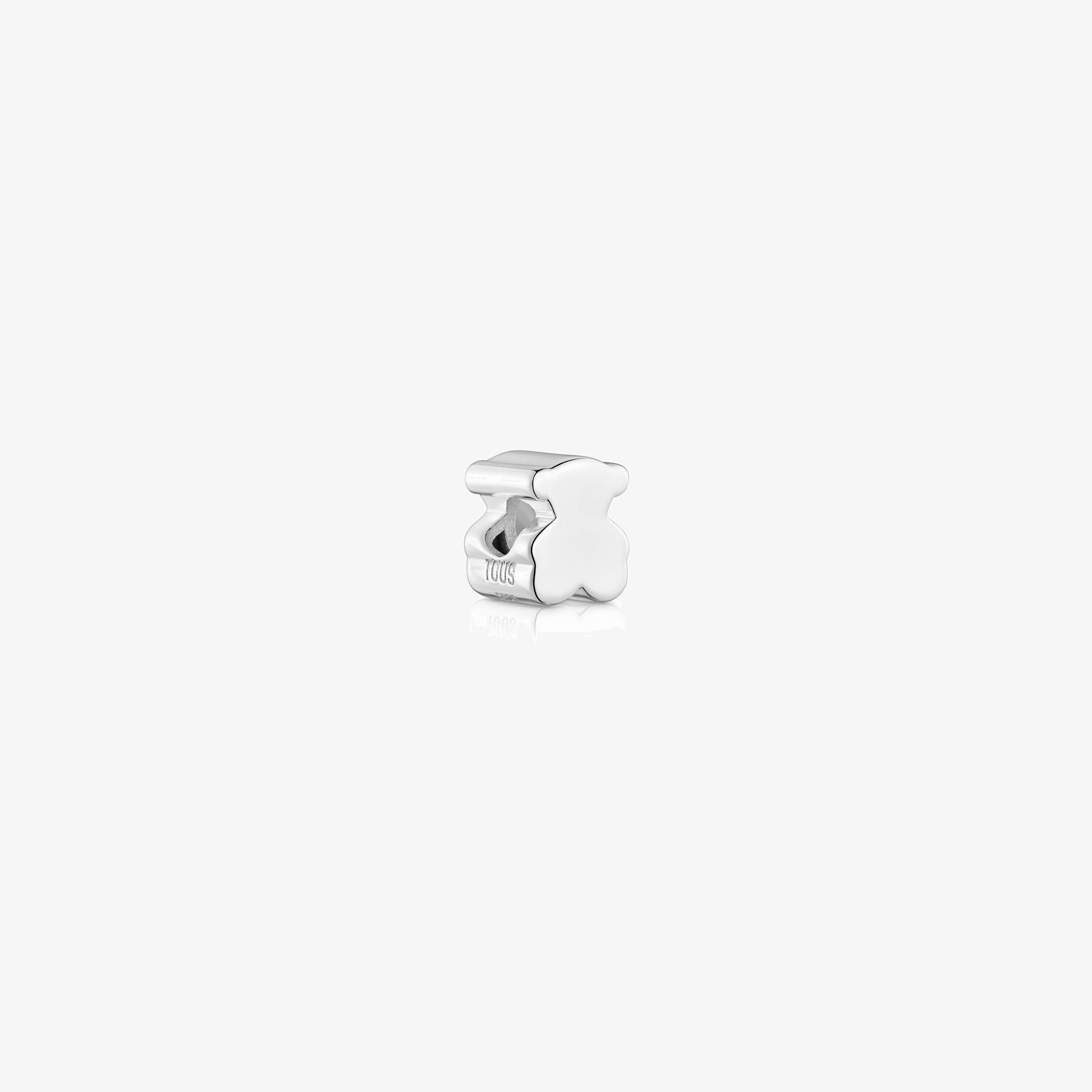 7 mm silver bear-motif Charm TOUS Mesh Tube 
