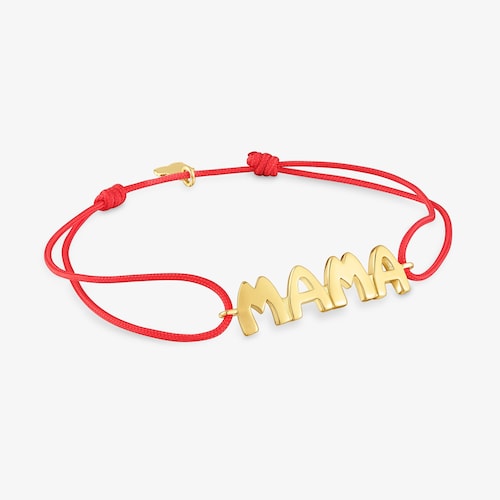 Red nylon Bracelet with 18K gold vermeil TOUS Mama