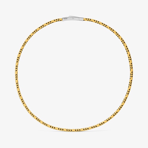 Collar con cord&oacute;n amarillo y acero TOUS Basics