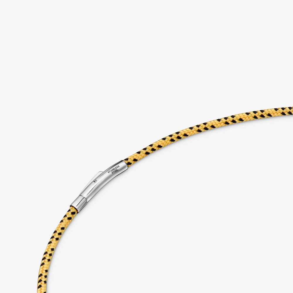 Collar con cord&oacute;n amarillo y acero TOUS Basics