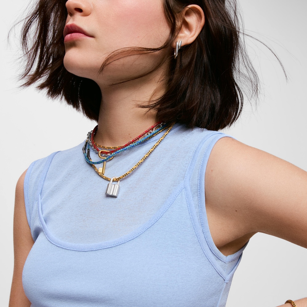 Collar con cord&oacute;n amarillo y acero TOUS Basics